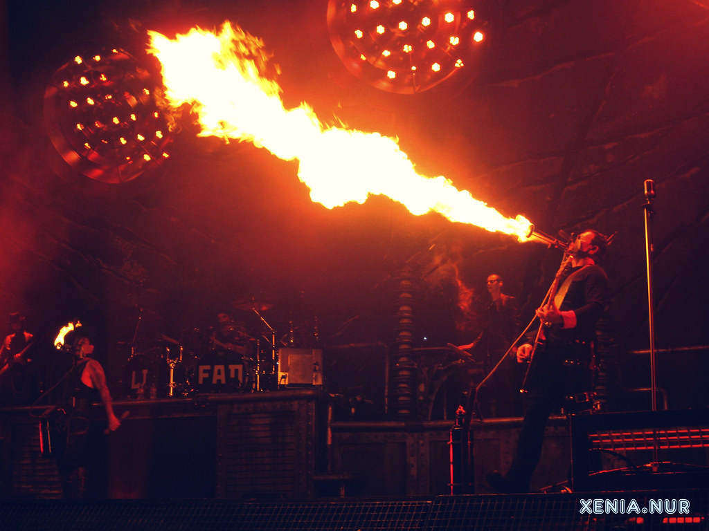 Rammstein LIFAD Tour 2011 USA. Richard Kruspe, Rammstein