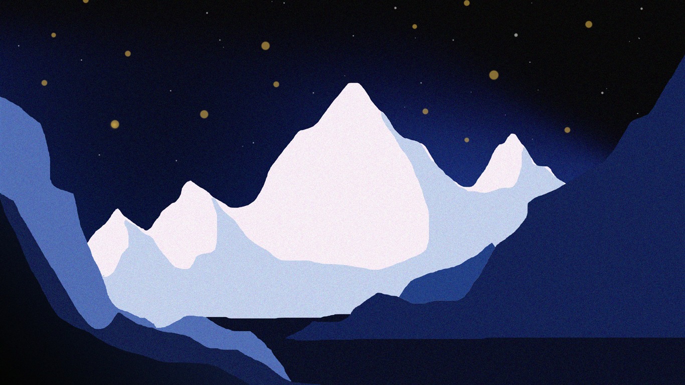 Mountains Vector Art Design HD Wallpaper