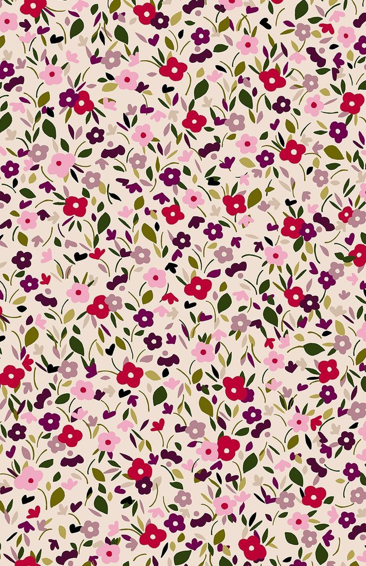 Small Illustrated Flowers. Prints, iPhone background, Print patterns