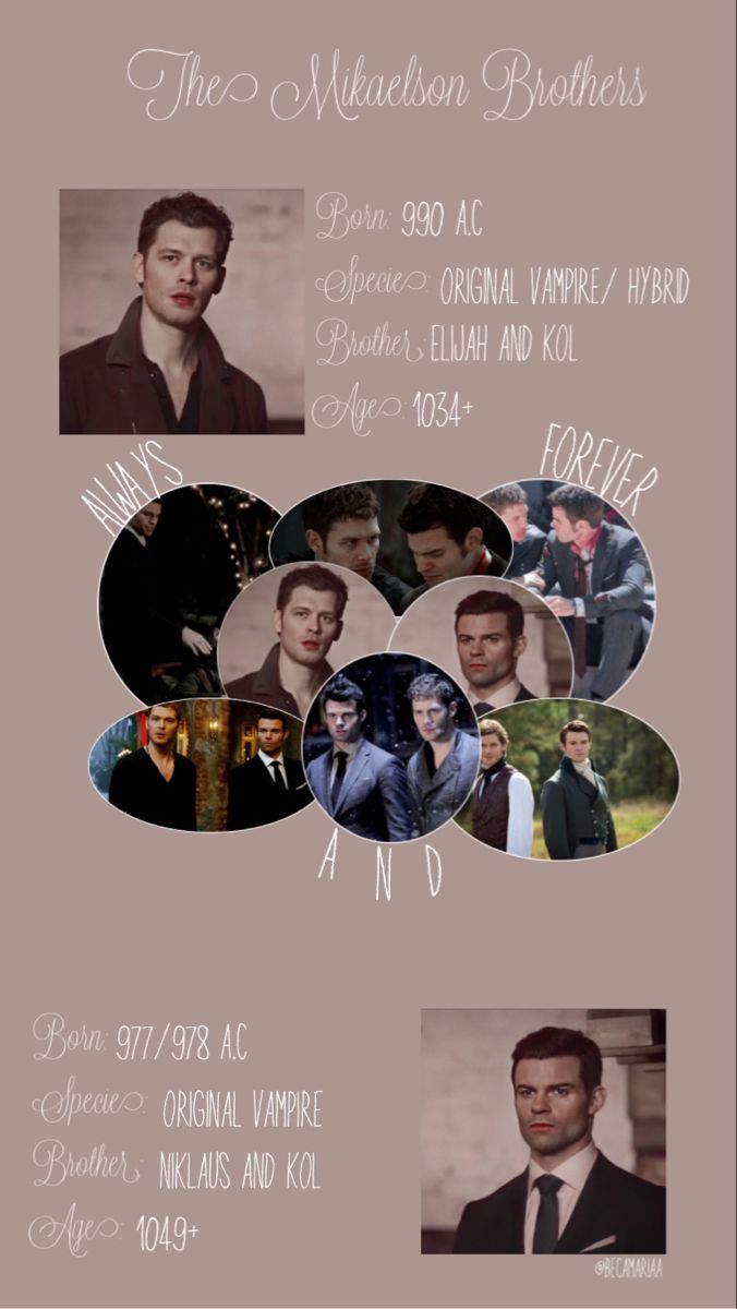 The Mikaelson Brothers family wallpaper