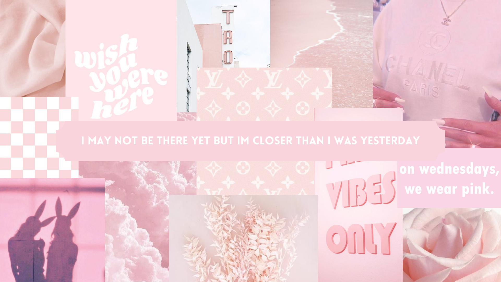 baby pink collage aesthetic. Cute desktop wallpaper, Pink collages aesthetic, Mac background