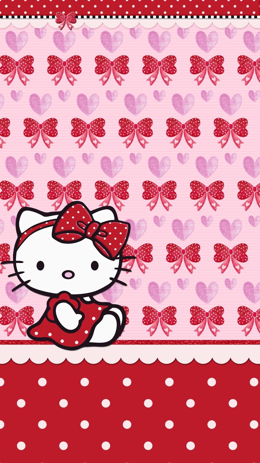 valentine's_day #heart #love #wallpaper #iphone #theme #android #hello_kitty. Hello kitty background, Valentines wallpaper, Hello kitty