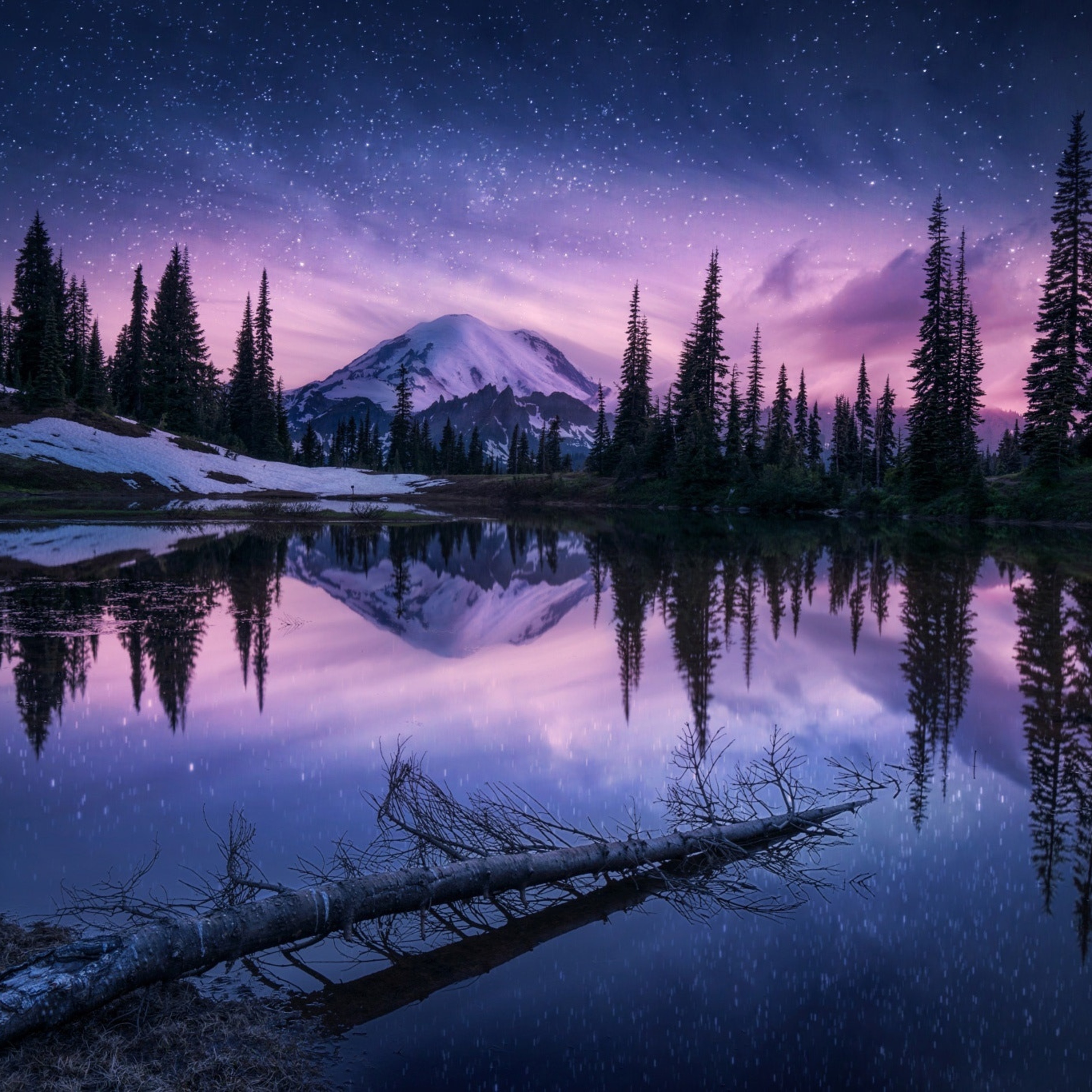 Lake Nature Night Reflection iPad Pro Retina Display HD 4k Wallpaper, Image, Background, Photo and Picture
