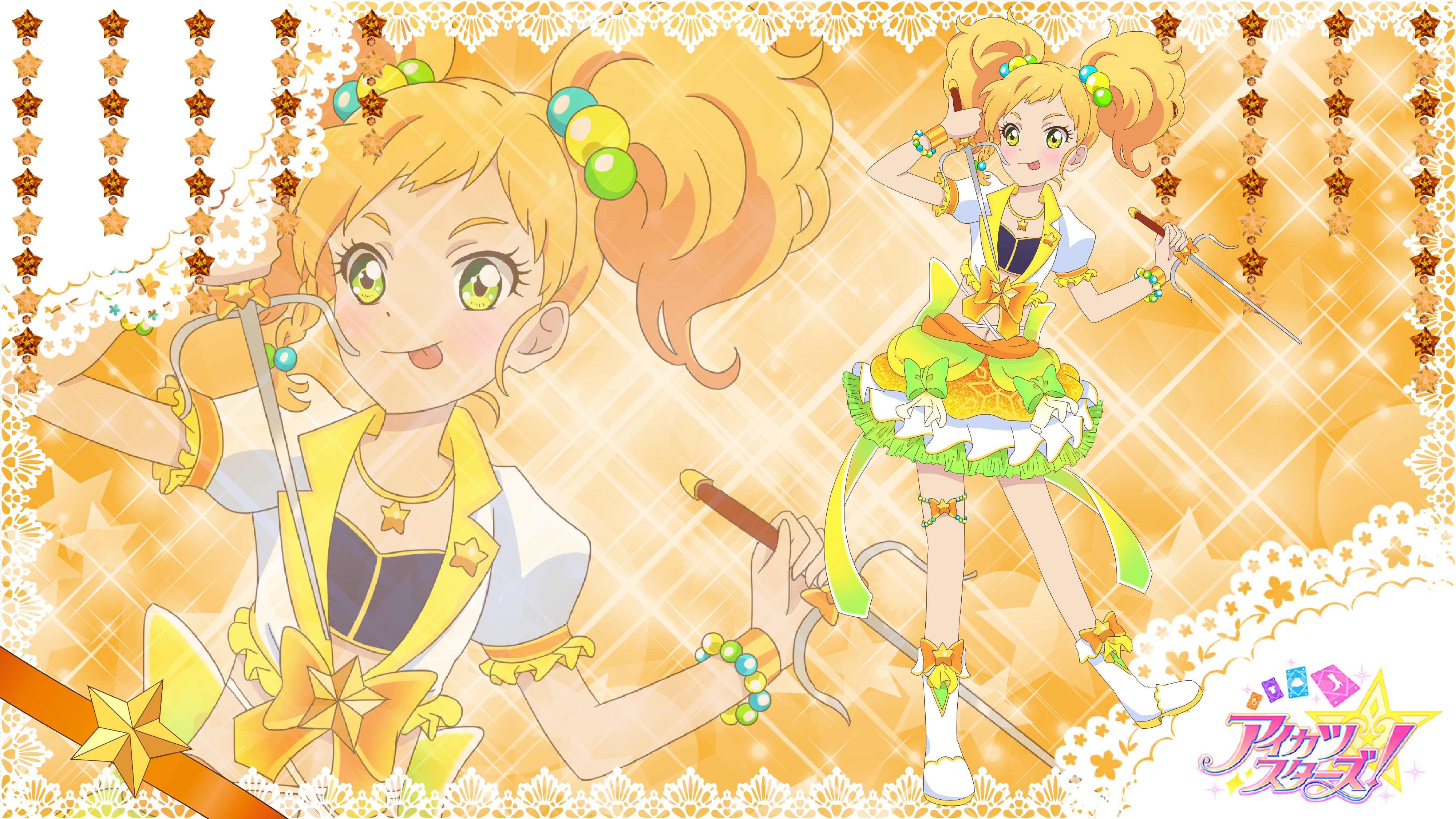 Aikatsu Stars! Yuzu Nikaido wallpaperx2250