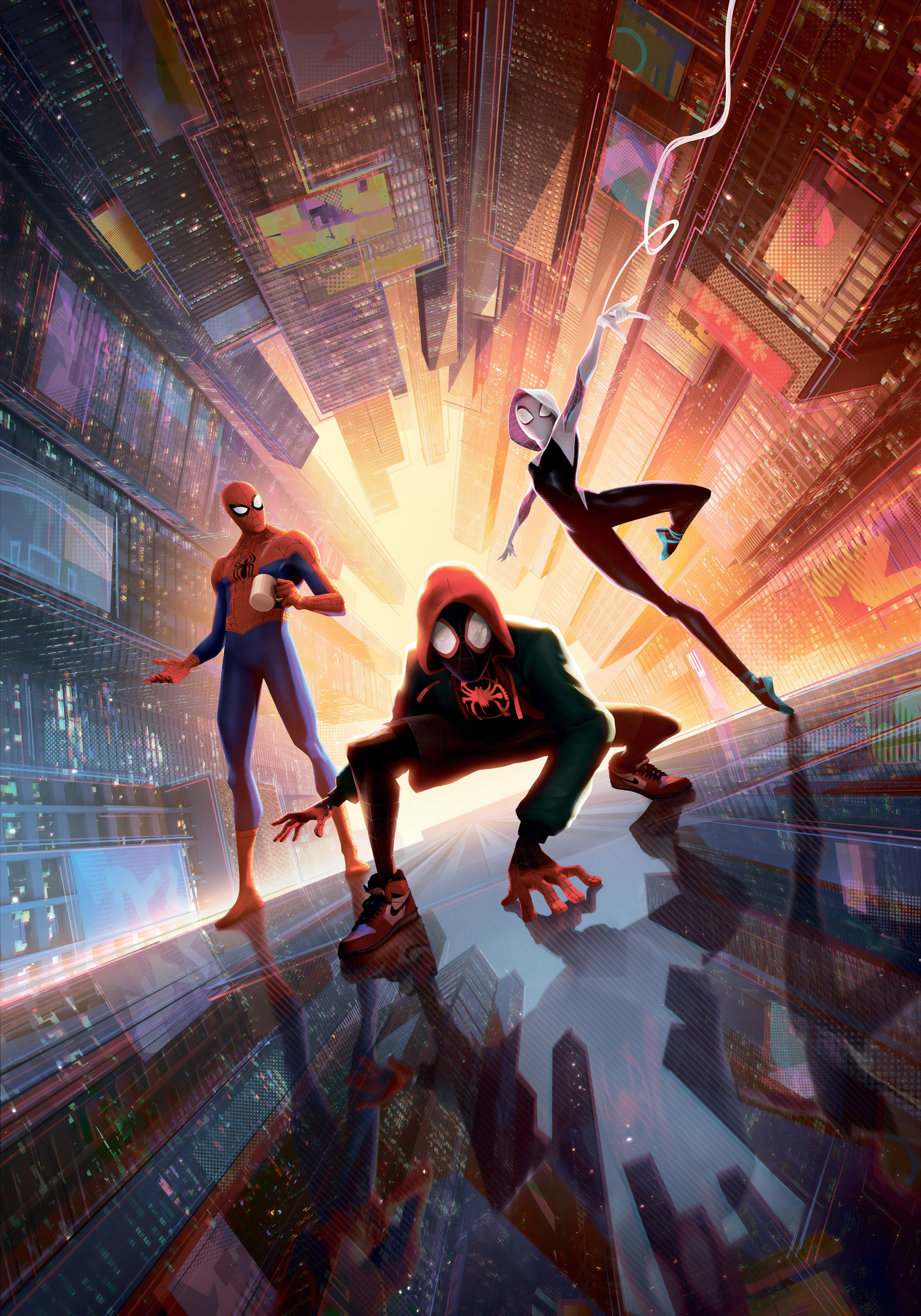 Wallpaper Artwork, Spider Manː Into The Spider Verse, Spider Gwen, Animation, Miles Morales:5120x7319