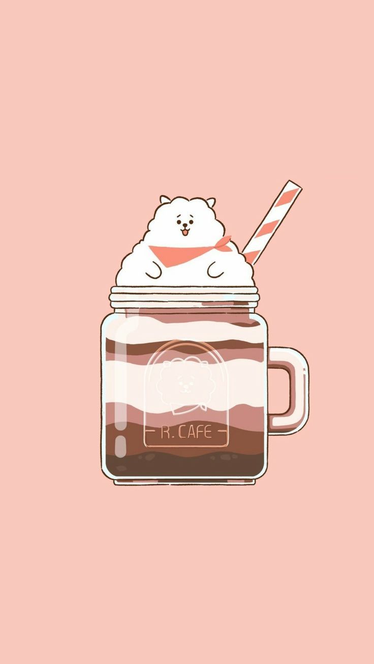 Slime cafe chocolate cừu. Kartun, Wallpaper lucu, Objek gambar
