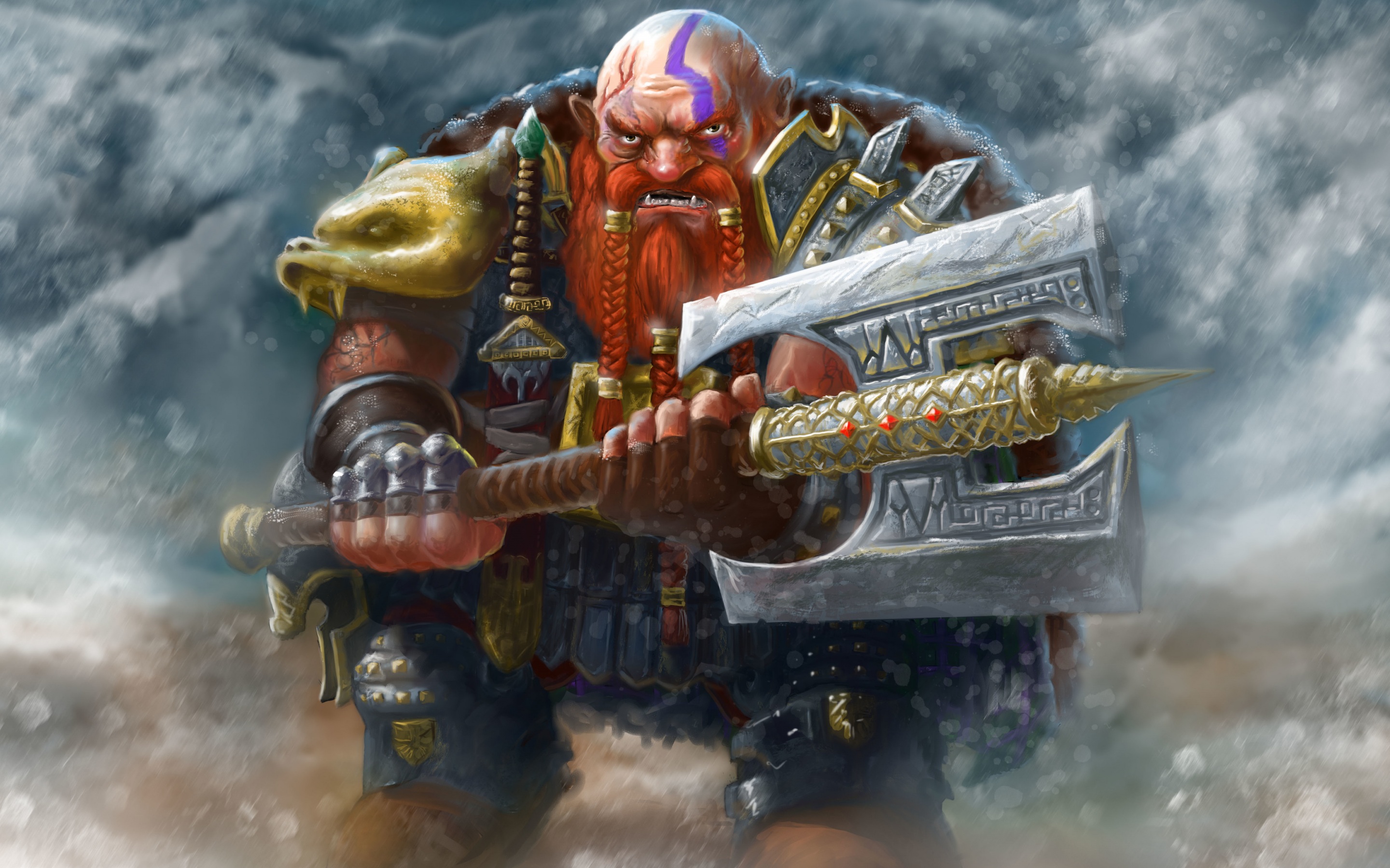 Wallpaper 4k Dwarf With His Metal Hammer 4k Wallpaper