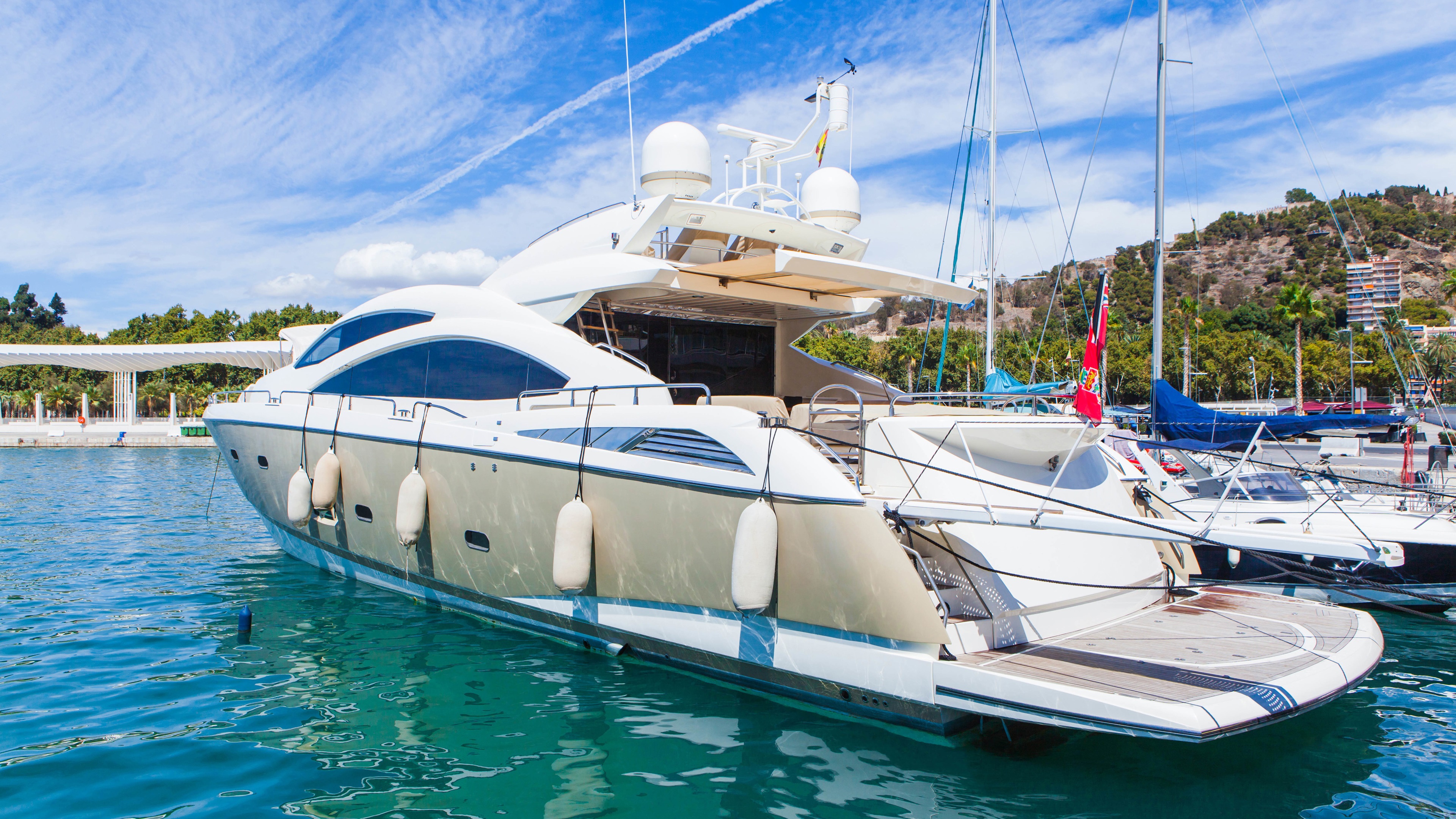 Wallpaper Yacht, ship, sea, dock, summer 3840x2160 UHD 4K Picture, Image