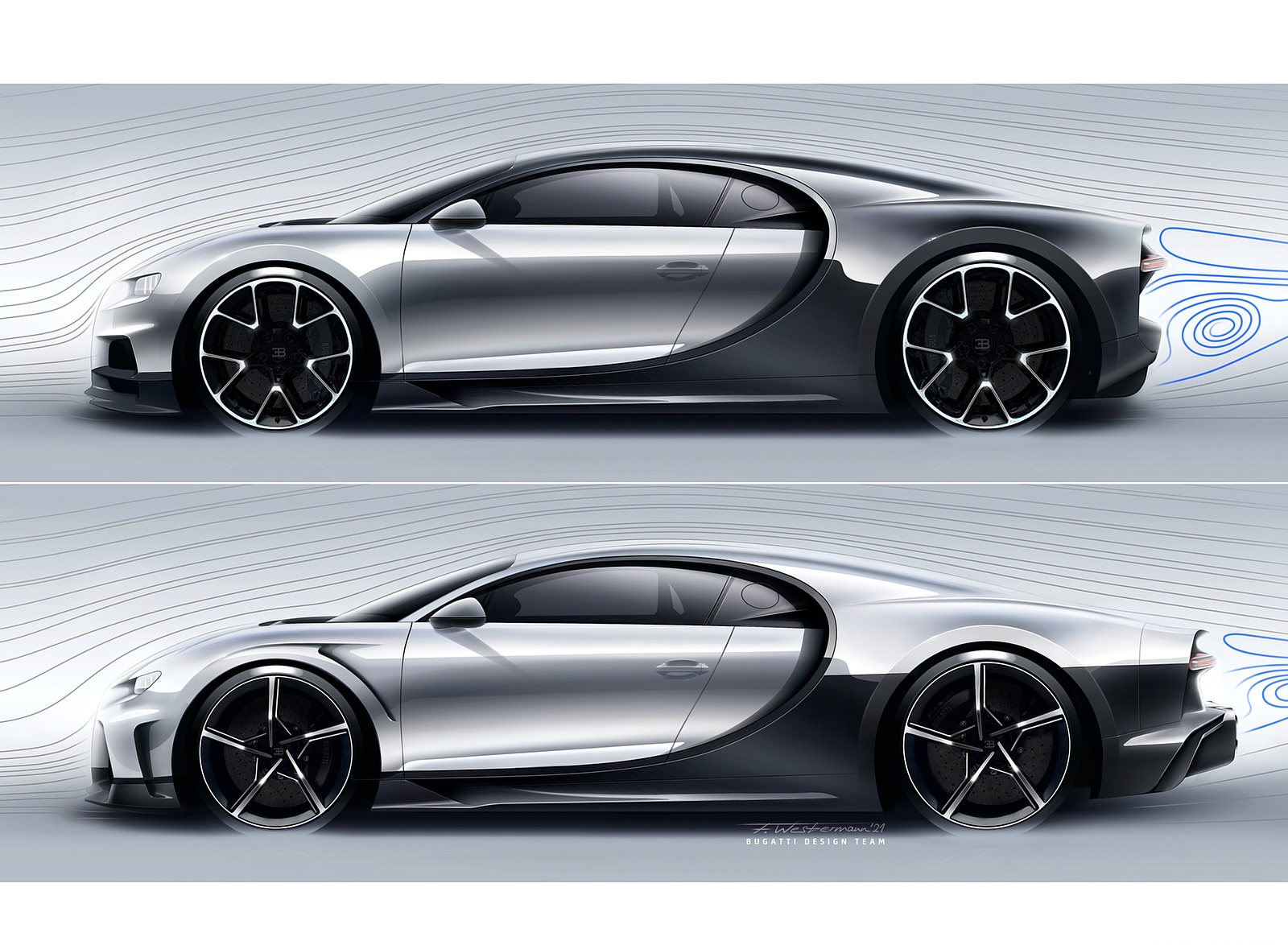 2022 Bugatti Chiron Super Sport Sketch Wallpaper