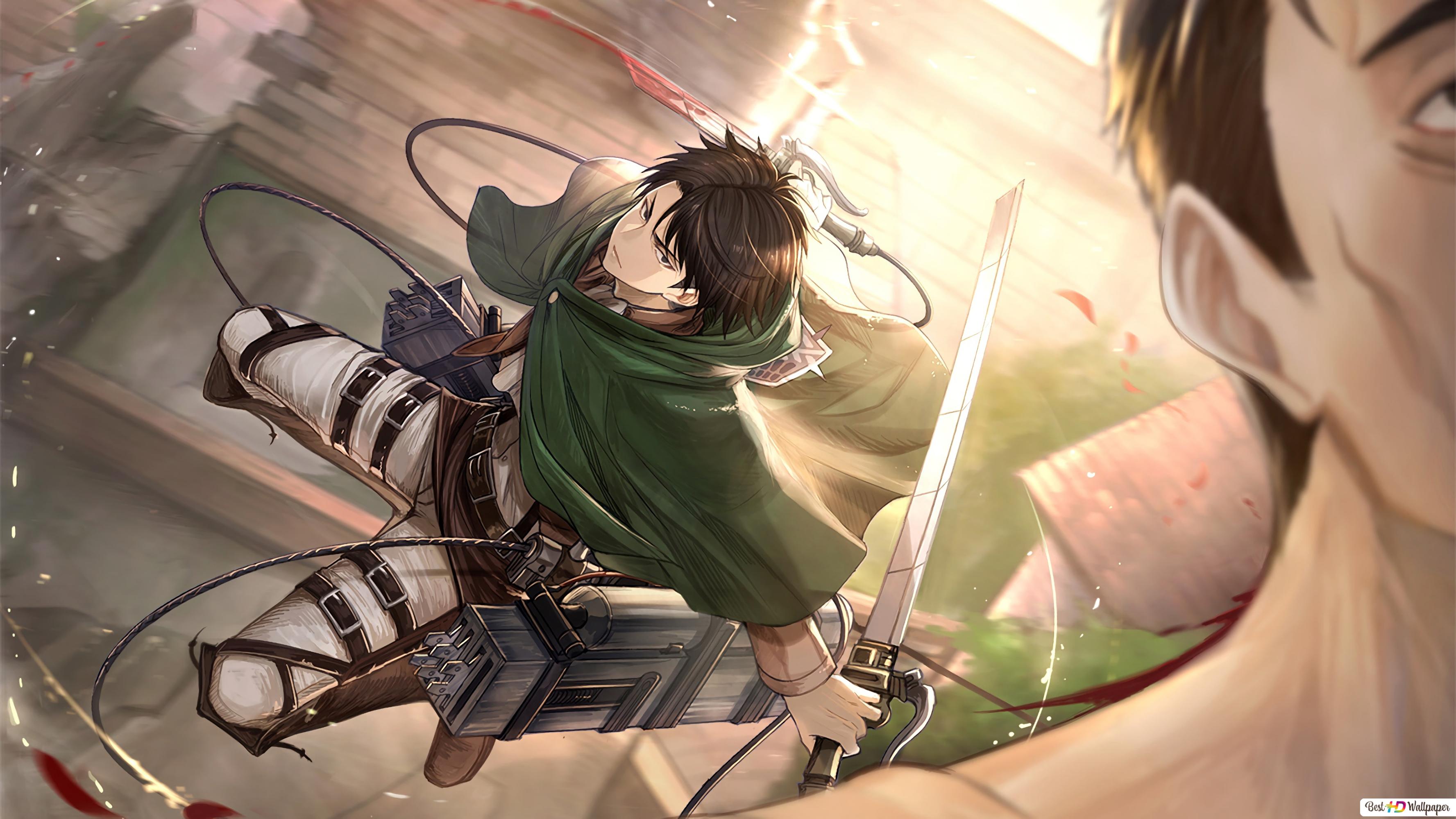 Attack on Titan, Levi Ackerman for the kill HD wallpapers download.