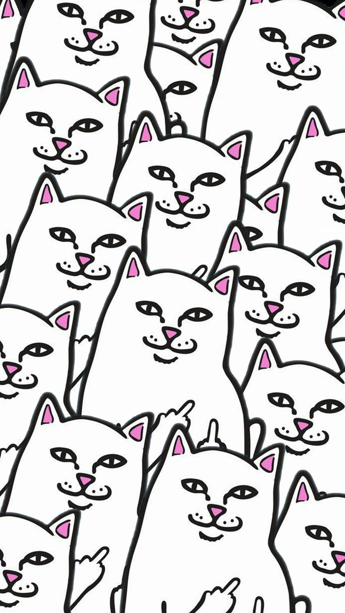 Cat Hipster Collage Wallpaper