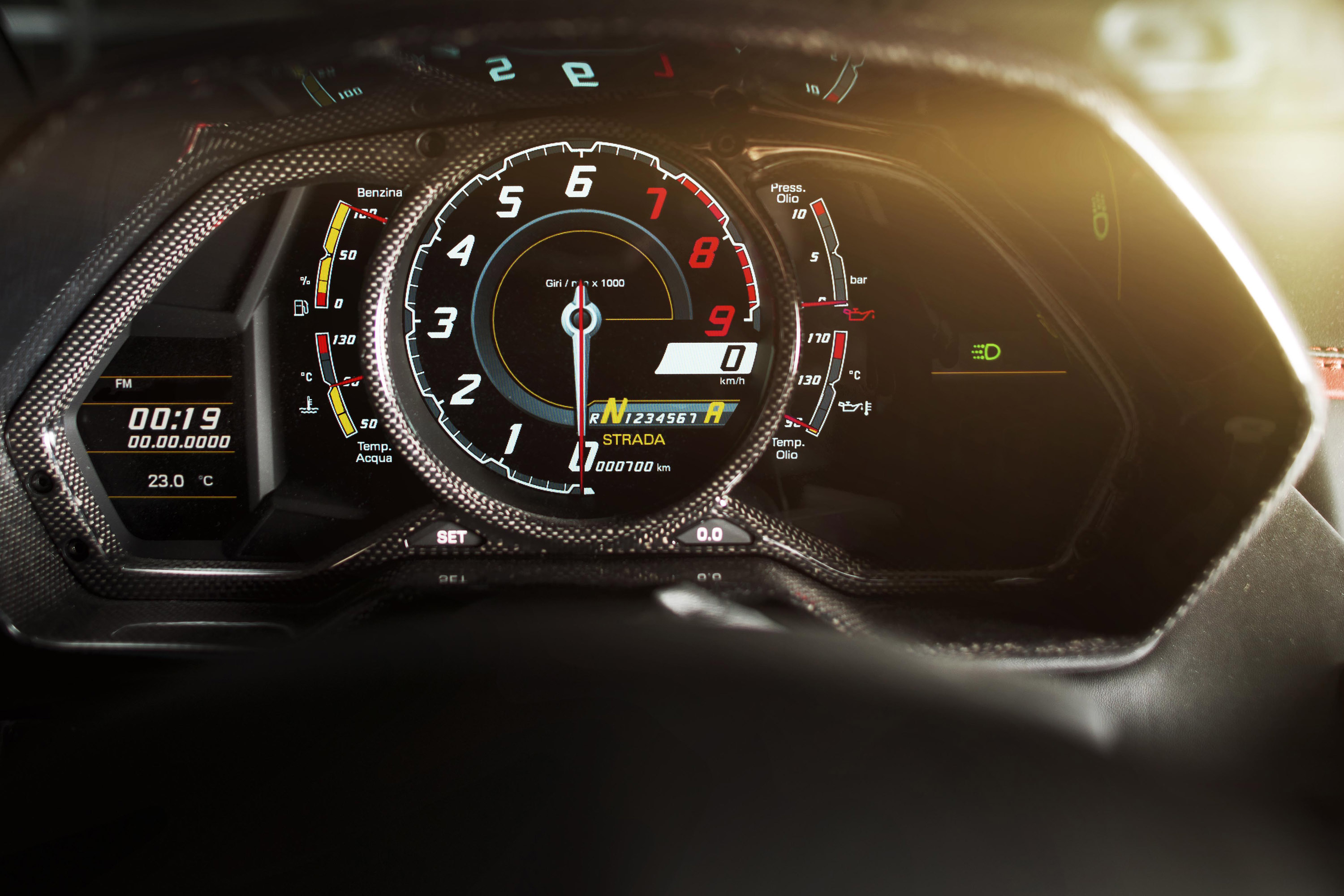 Mansory Carbonado Lamborghini Aventador LP700 4 Supercar Supercars Tuning Interior Dash Gauge Speedometer Wallpaperx2000