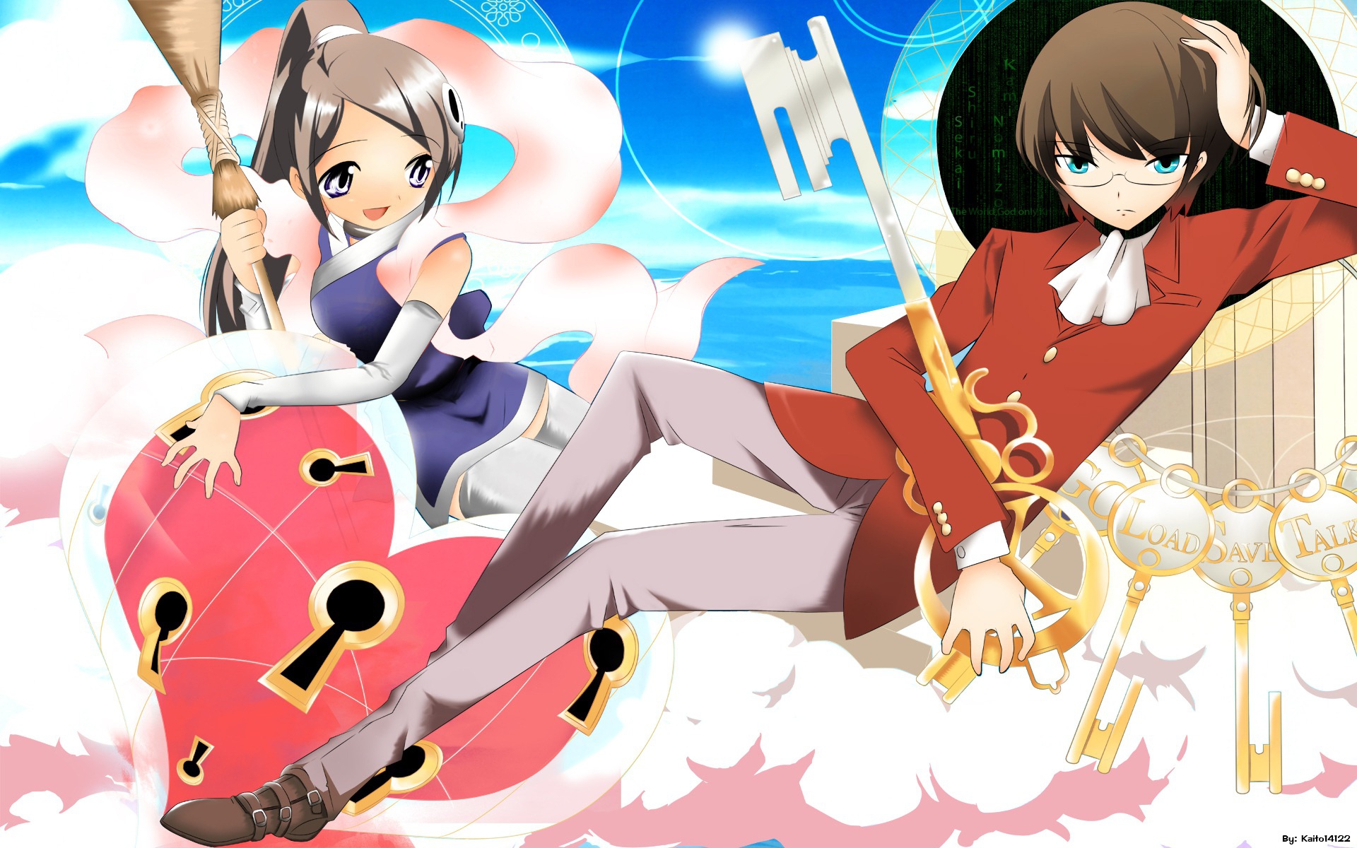 the world god only knows elsie kami nomi zo shiru sekai katsuragi keima 1920x1200 wallpaper