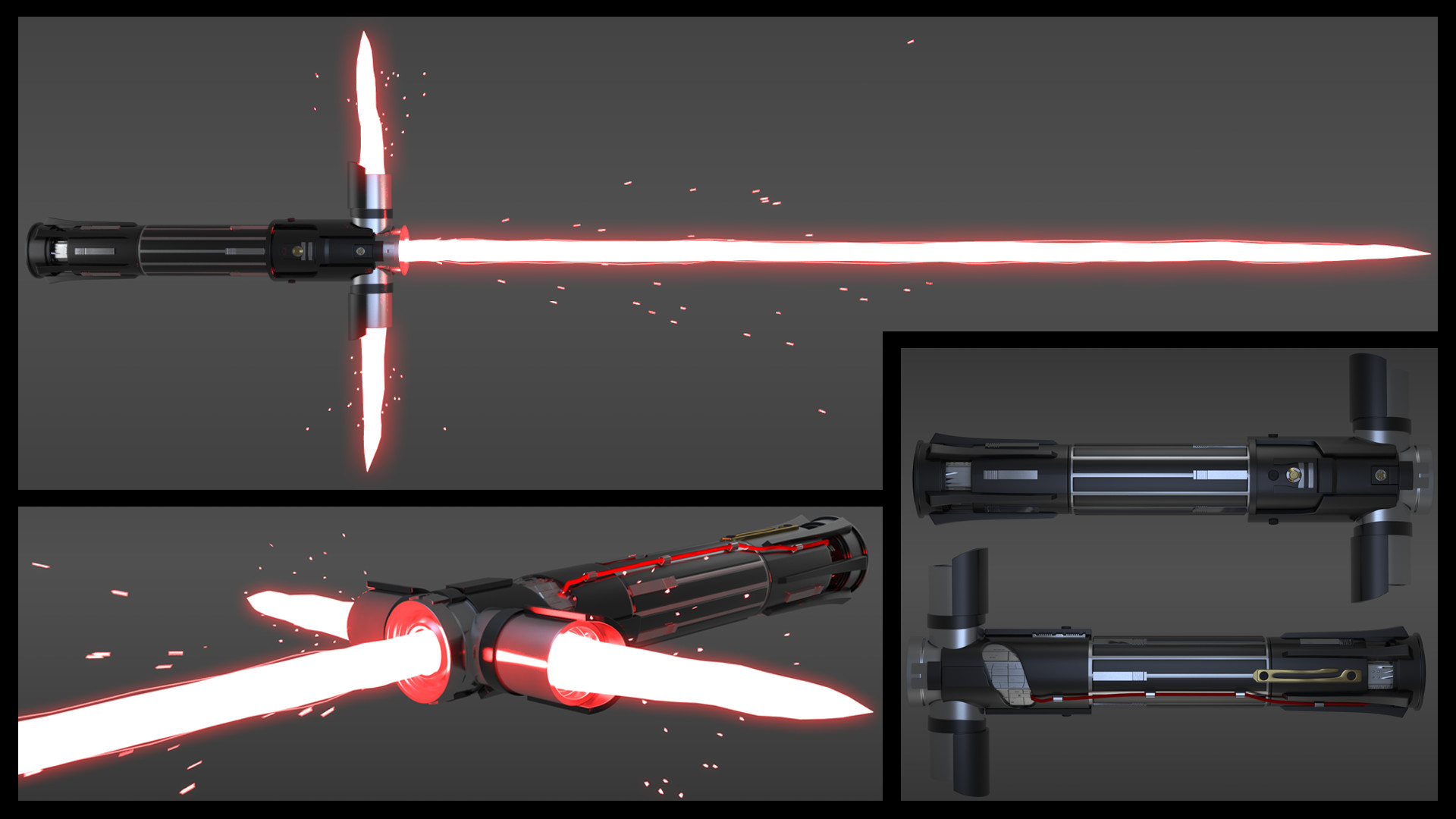 Kylo Ren lightsaber wallpaper, Lukasz Majchrzak