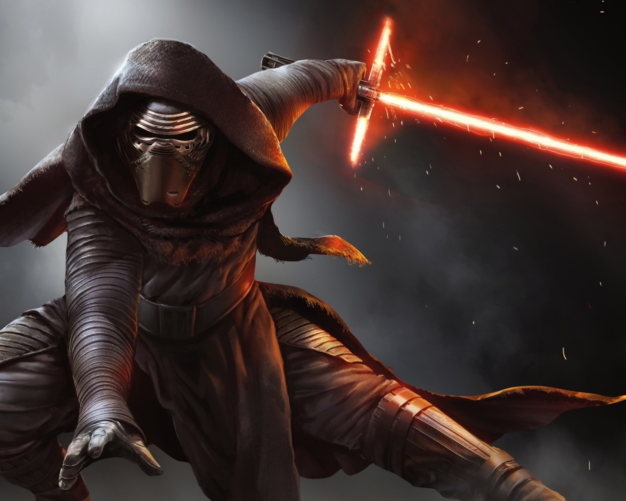 Wallpaper Lightsaber, Star Wars, Hoodie, Kylo Ren, Artwork:3840x2160