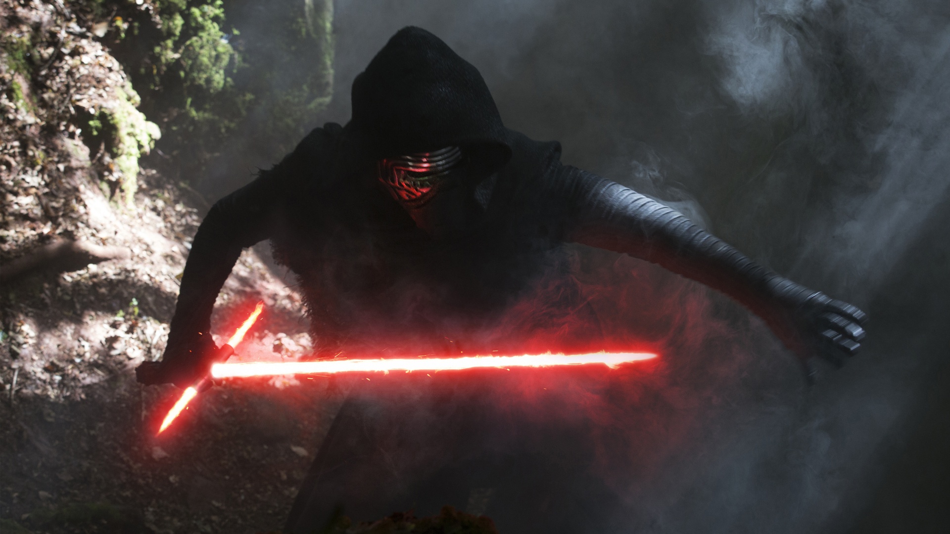 Download 1920x1080 HD Wallpaper kylo ren lightsaber haze star wars episode 7, Desktop Background HD