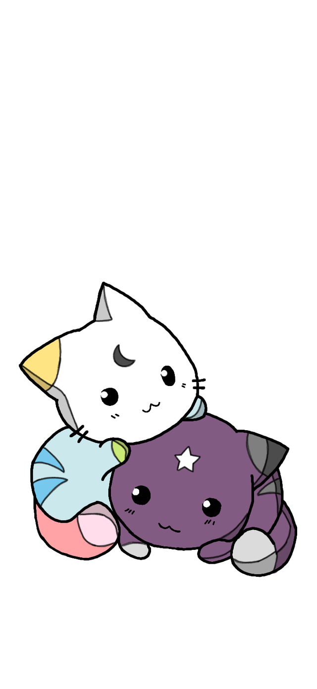 some LGBT cat wallpaper I made for myself :) (cats are from a , I didn't draw them, only coloured them)