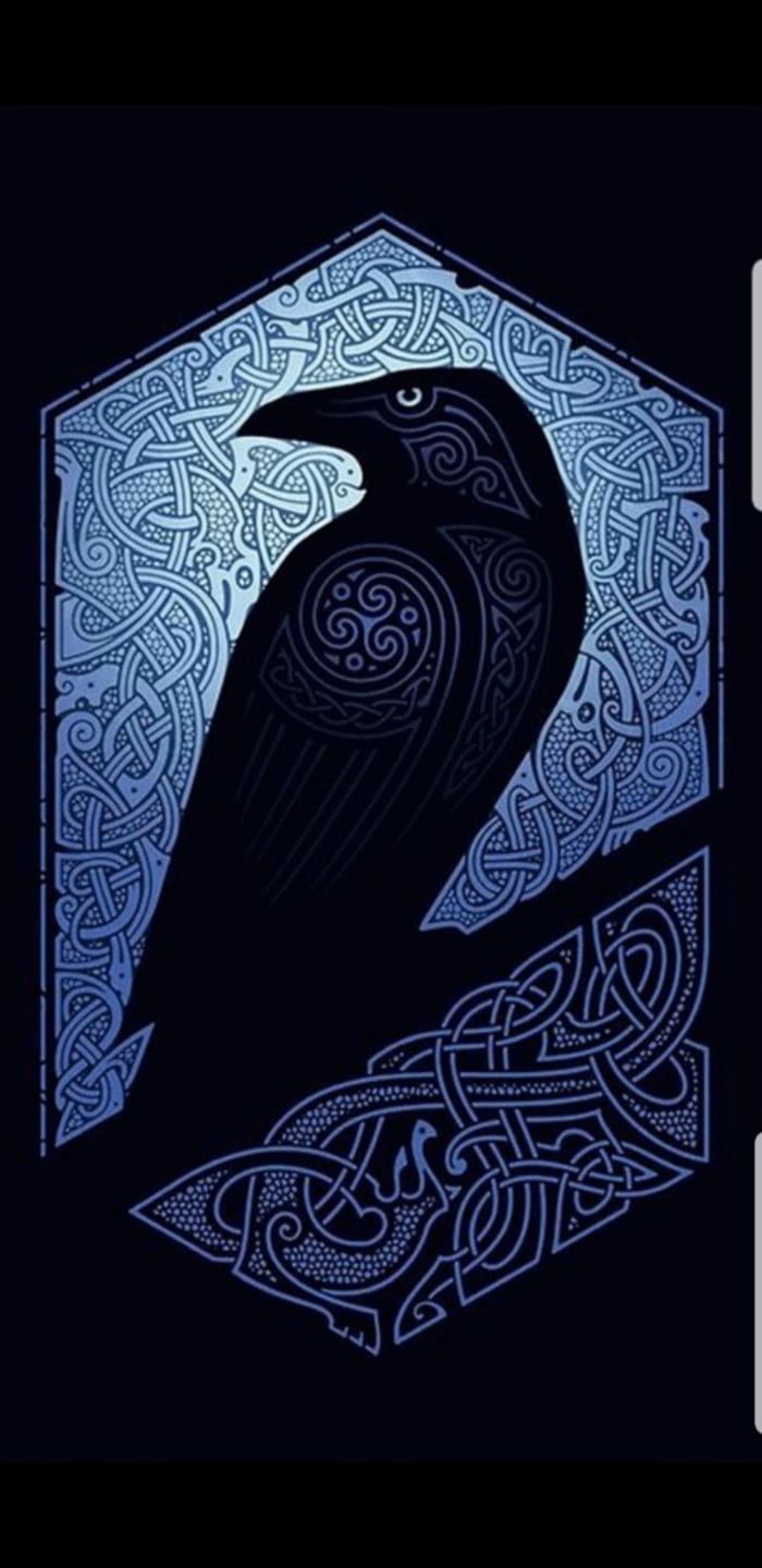 Viking Crow Wallpaper. Viking art, Viking wallpaper, Celtic art