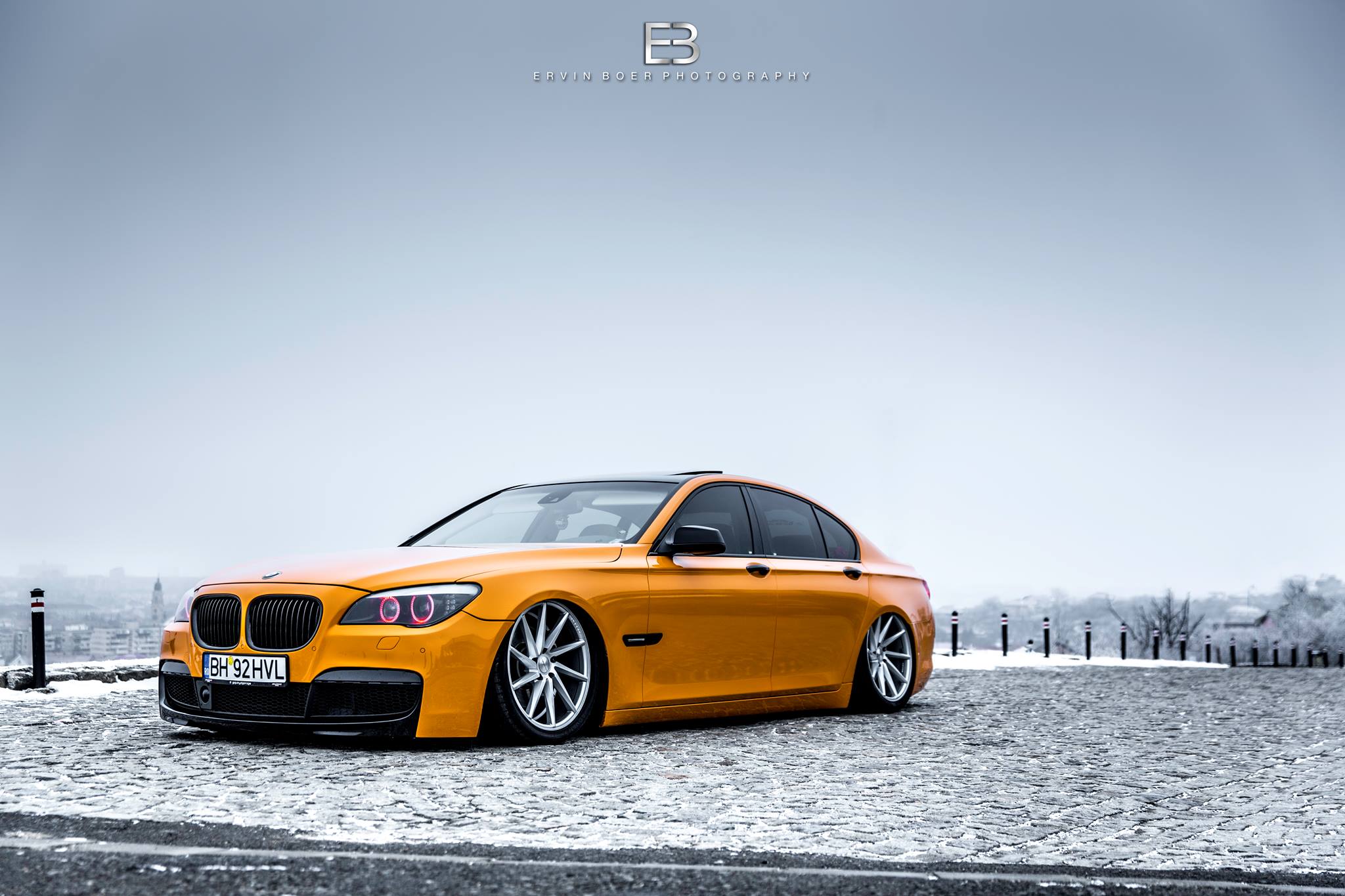 Wallpaper, BMW 7 Series, BMW 7 Series BAGGED, GajuKYD, Vossen CVT 2048x1365