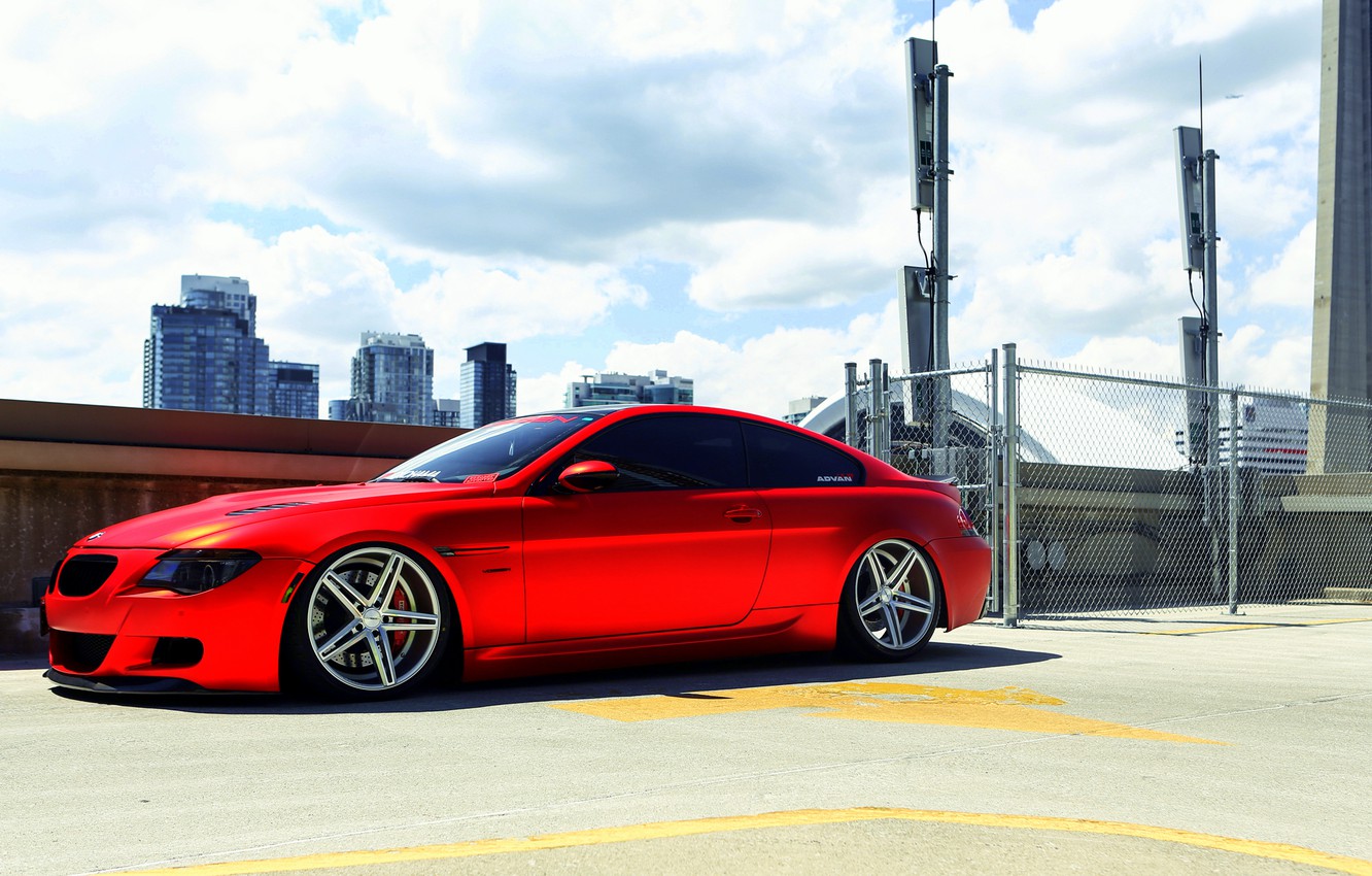 Wallpaper BMW, red, wheels, vossen image for desktop, section bmw