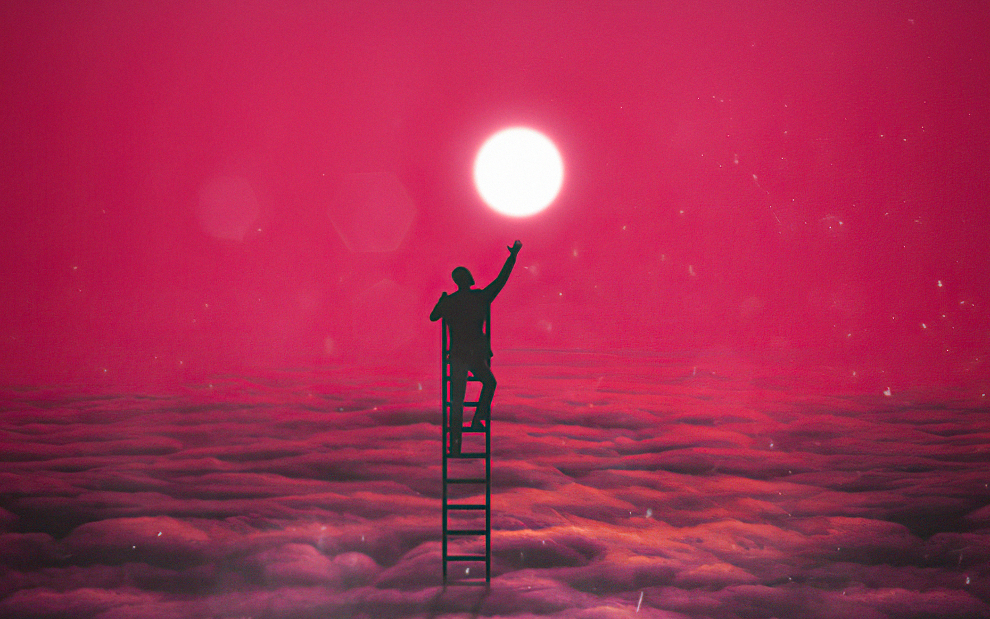 Climbing The Ladder To Touch The Moon 4k HD 4k Wallpaper, Image, Background, Photo and Picture