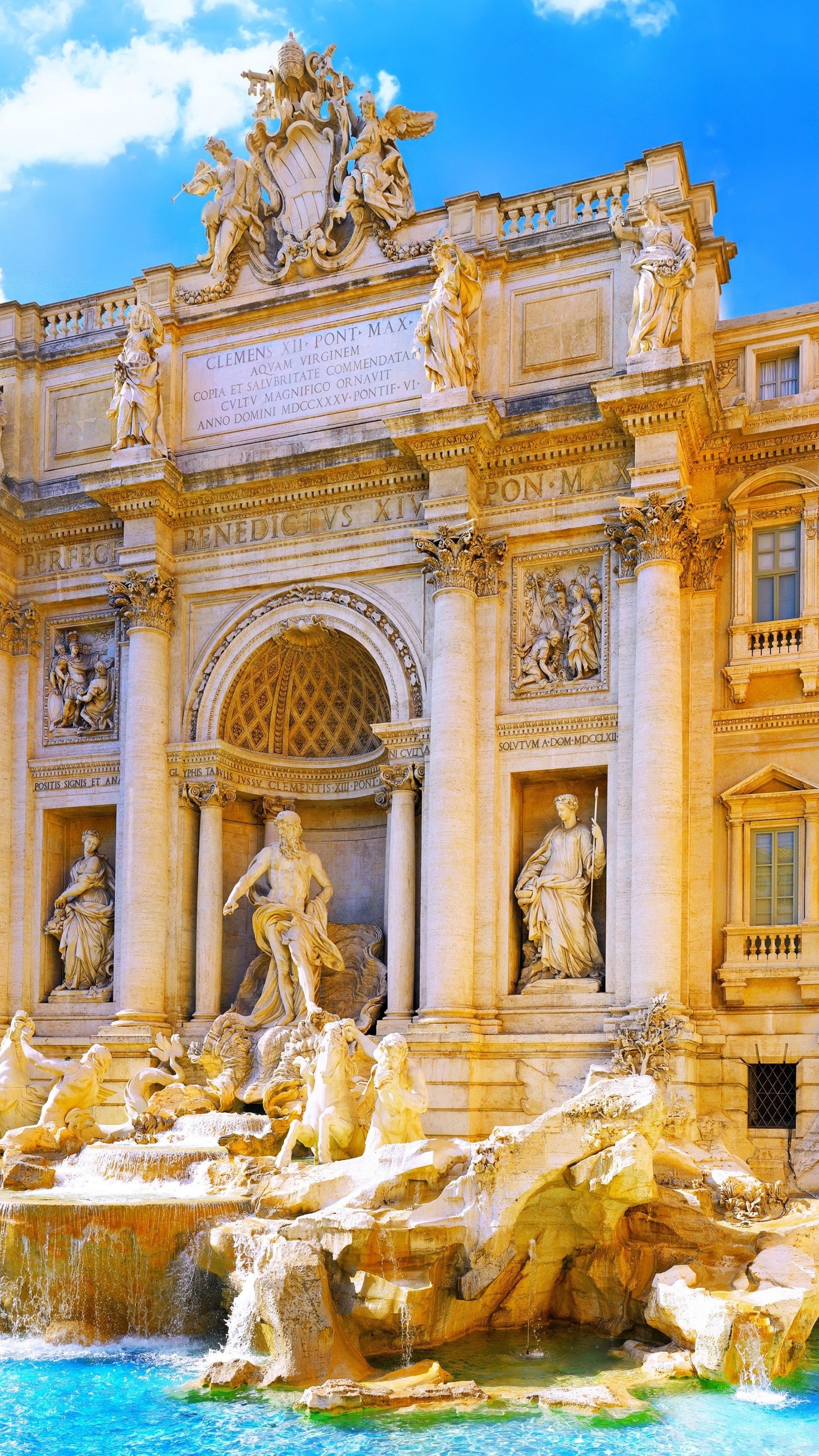 Wallpaper Trevi Fountain, Rome, Italy, Tourism, Travel, Architecture