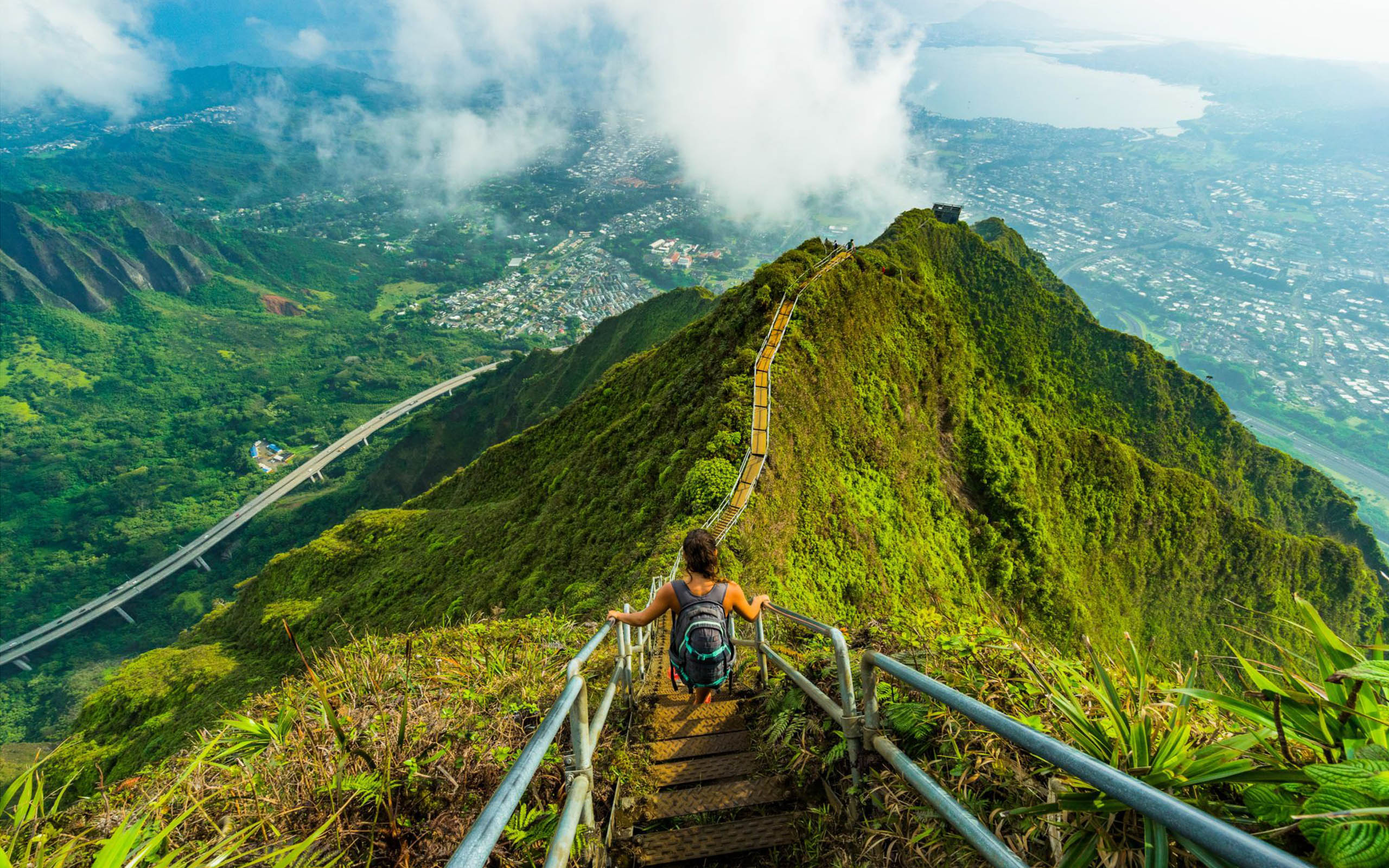 Haiku Stairs Known As The Stairway To Heaven Or Haʻikū Ladder On The Island Of Oʻahu Hawaii, Wallpaper13.com