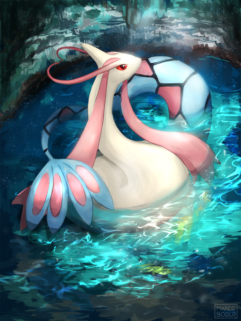 Milotic by marucoboolo. Cool pokemon wallpaper, Pokemon picture, Pokemon art