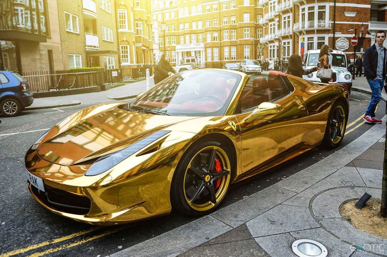 Gold Ferrari Wallpaper