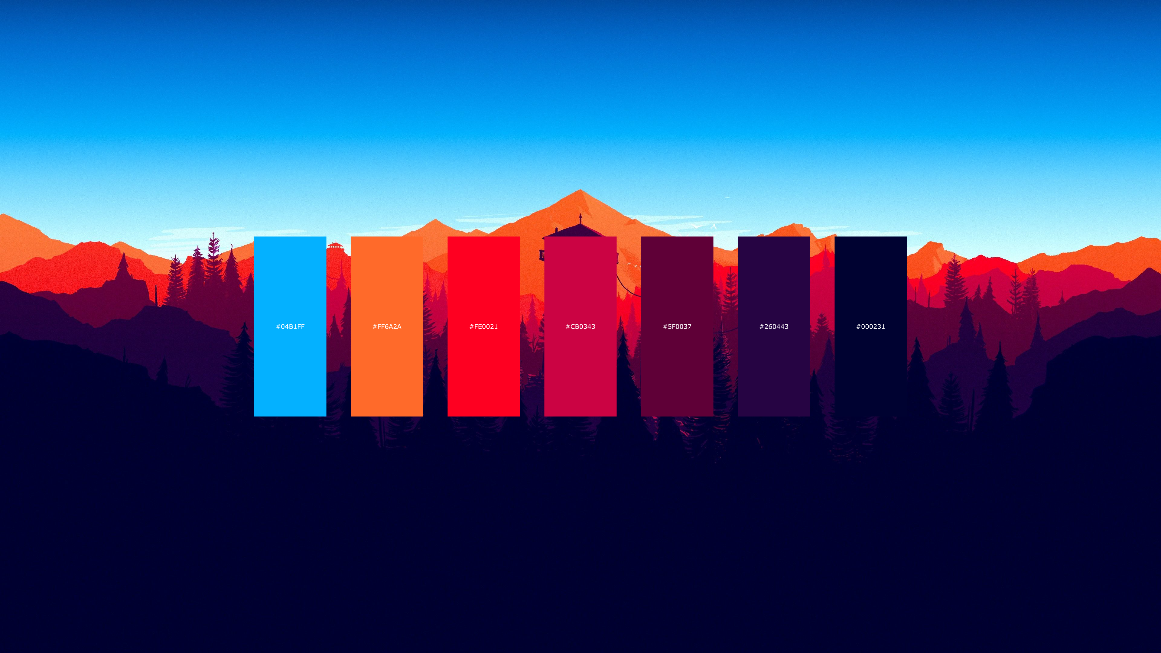 Firewatch Morning color palette [3840X2160]