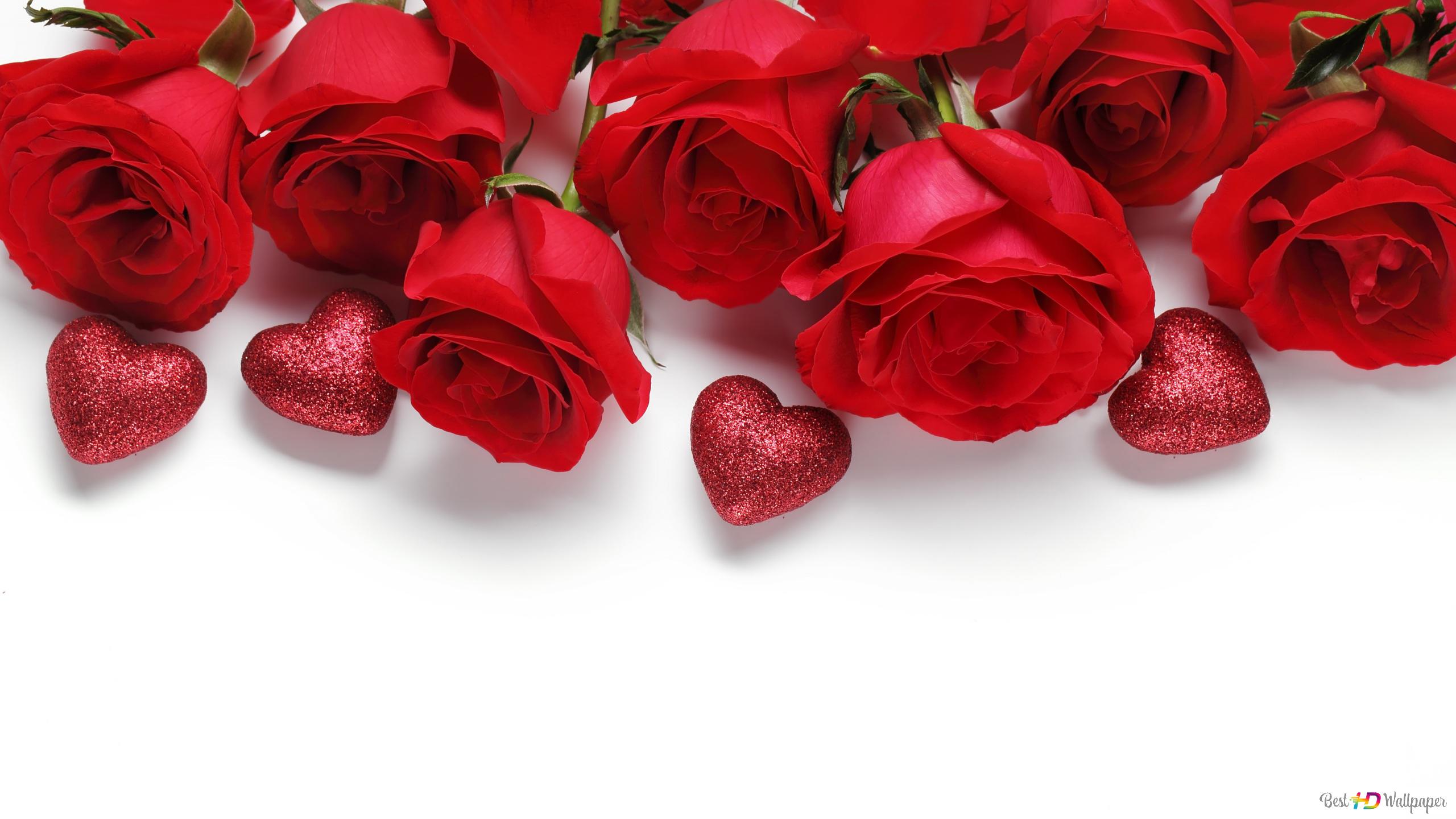 Valentine's day roses and hearts HD wallpaper download's Day wallpaper