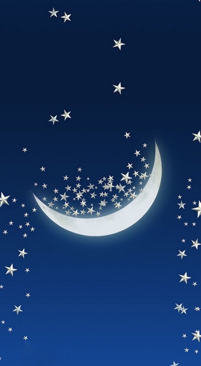 blue moon and star wallpaper