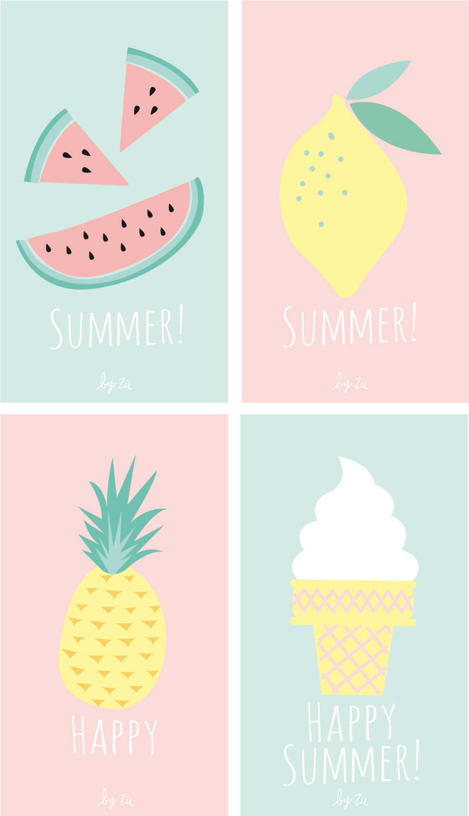 Watermelon and Pineapple Wallpaper