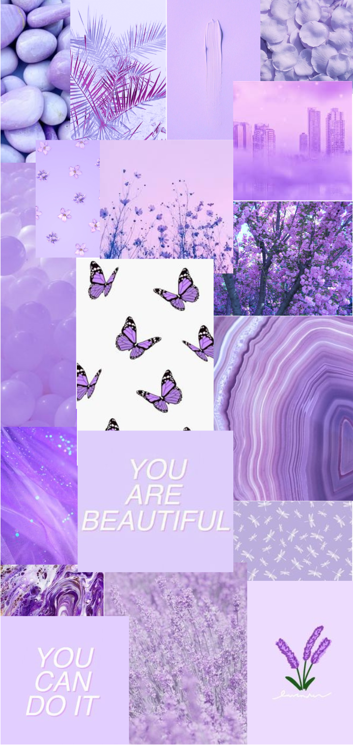 Lavender Themed Collage Wallpaper. iPhone wallpaper girly, Purple wallpaper iphone, Aesthetic iphone wallpaper
