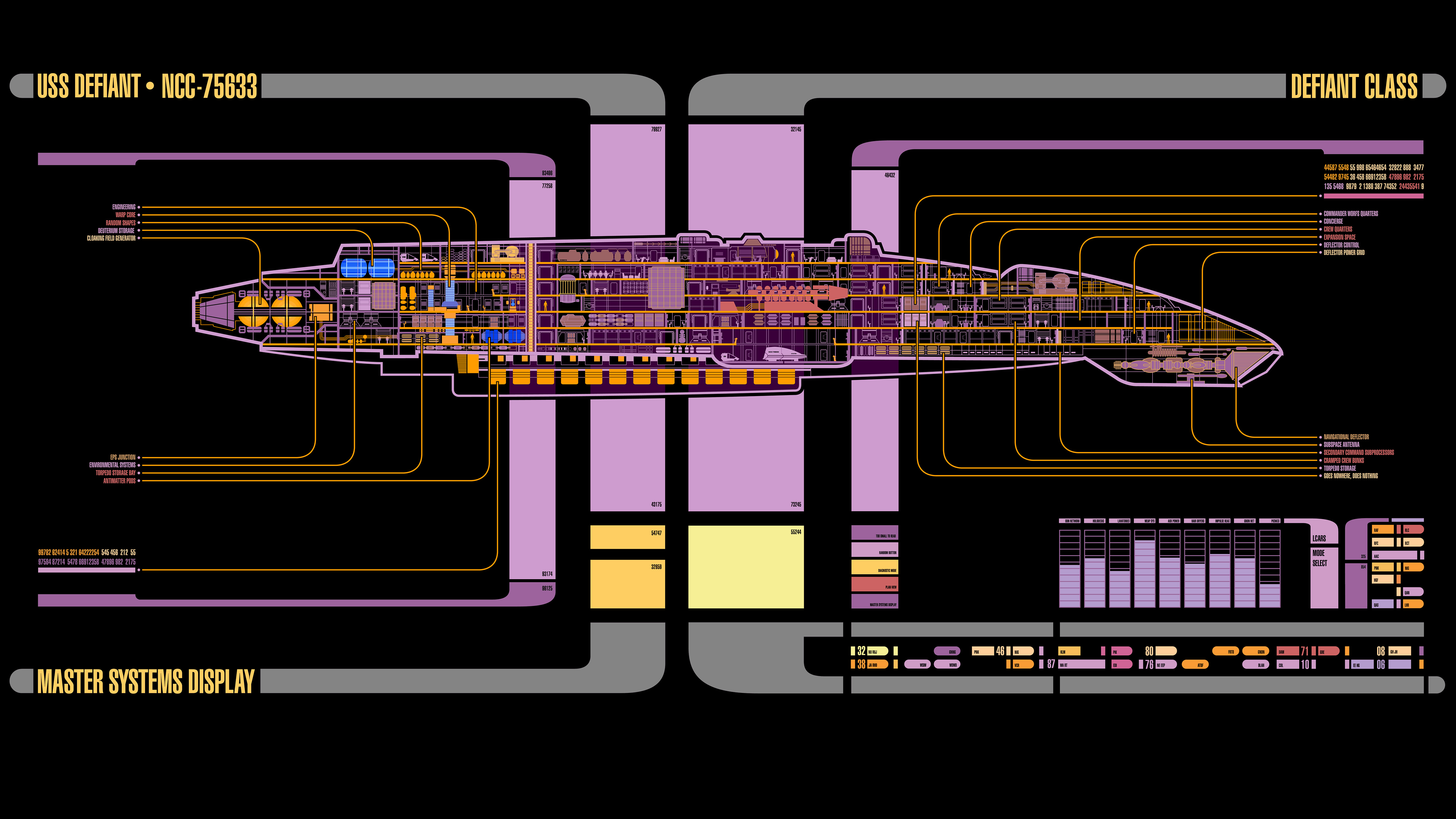 Star Trek, USS Defiant, LCARS Wallpaper HD / Desktop and Mobile Background