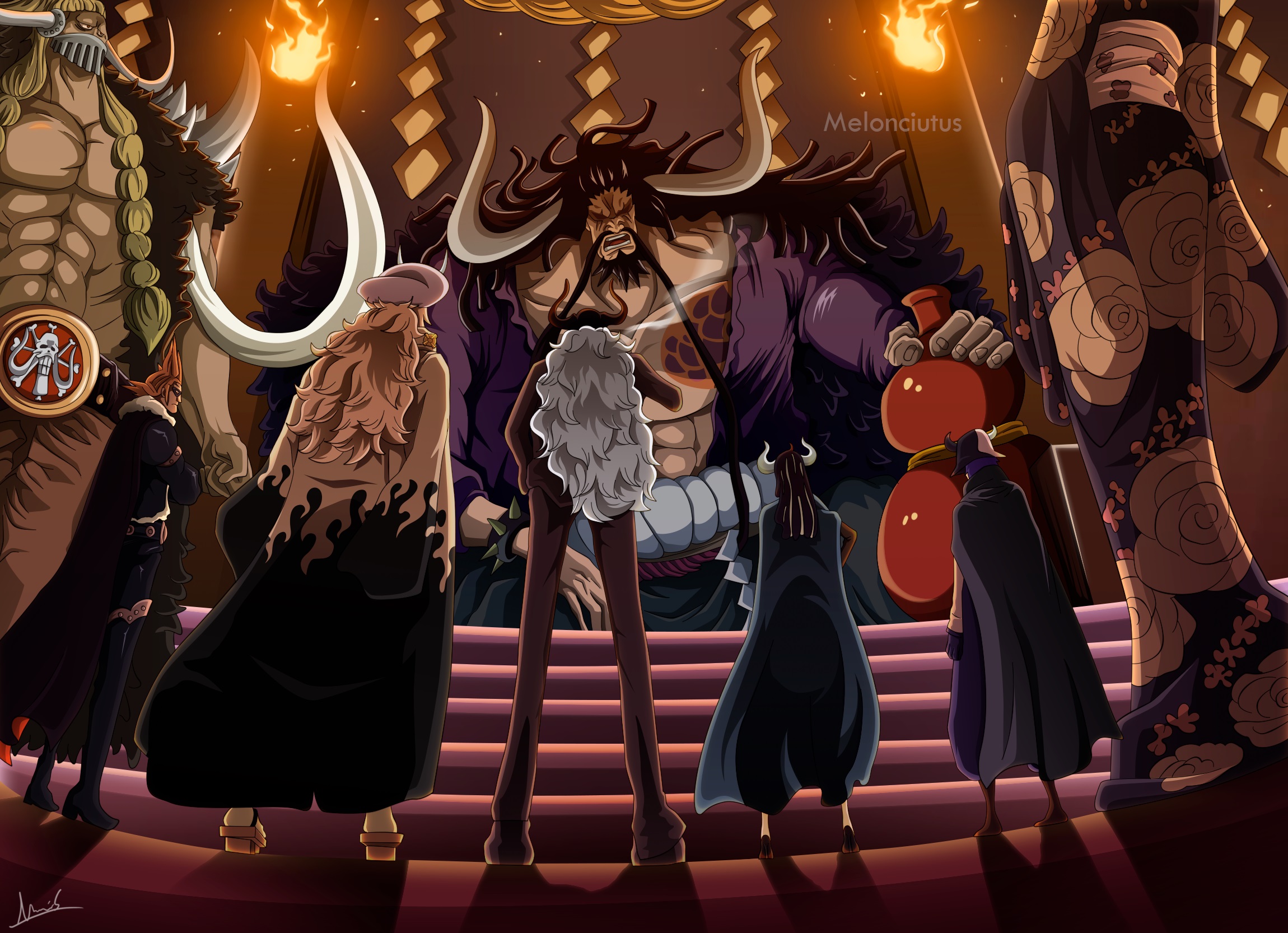 Kaido, Black Maria, Ulti, Jack and X Drake (One Piece) HD Wallpaper