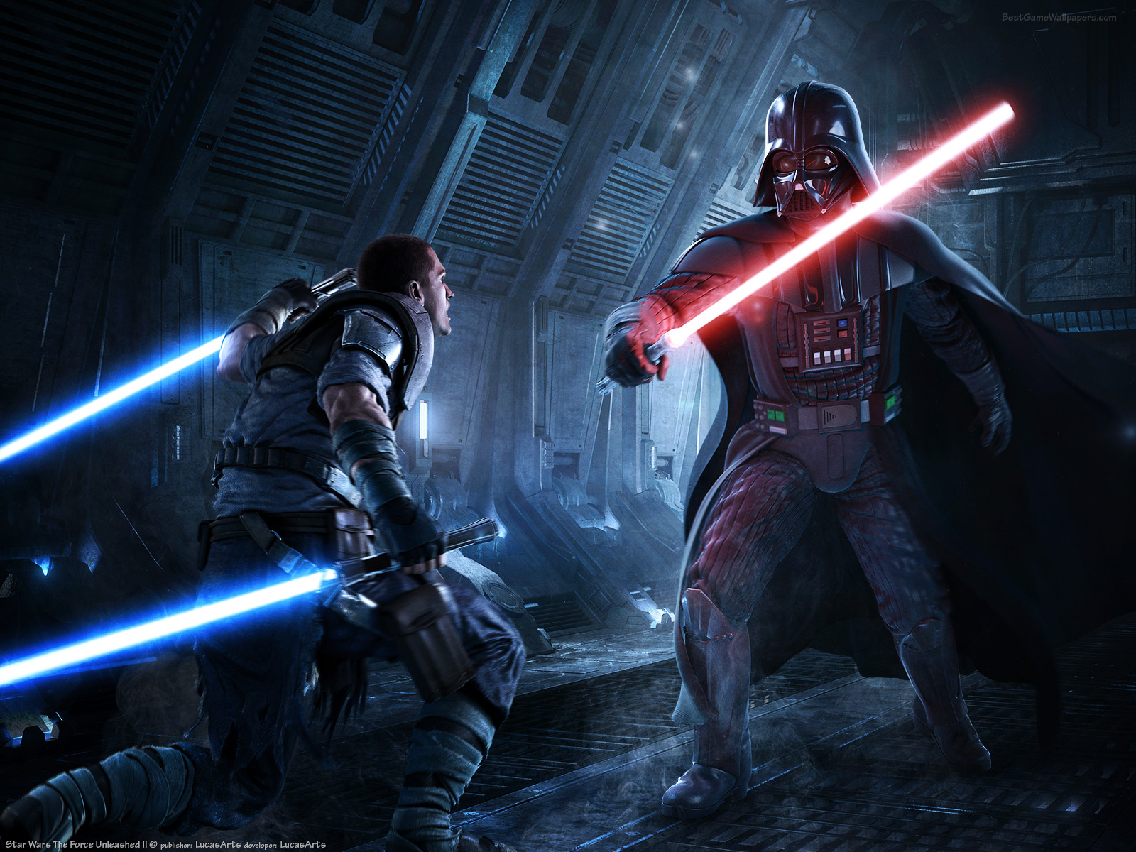 Star Wars, video games, Sith, lightsaber, Jedi, Darth Vader, starkiller, Star Wars The Force Unleashed II, darkness, screenshot, computer wallpaper, special effects, pc game High quality walls