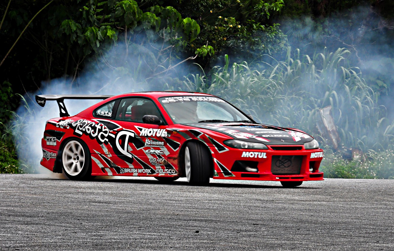 Wallpaper sport, tuning, smoke, skid, cars, nissan, drift, cars, Nissan, silvia, auto wallpaper, car Wallpaper, auto photo, s15, drifting image for desktop, section nissan