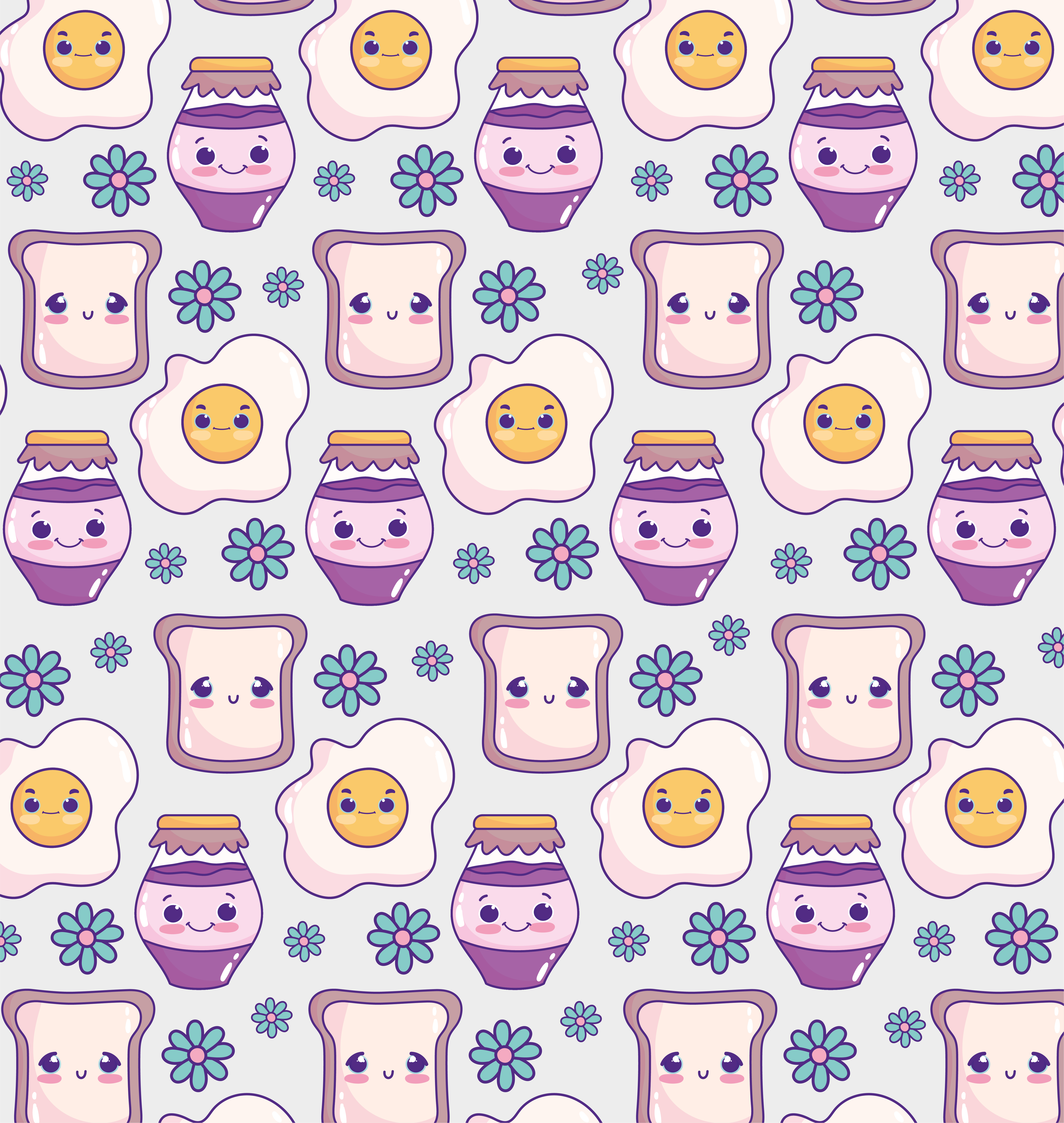 cute eggs bread jam