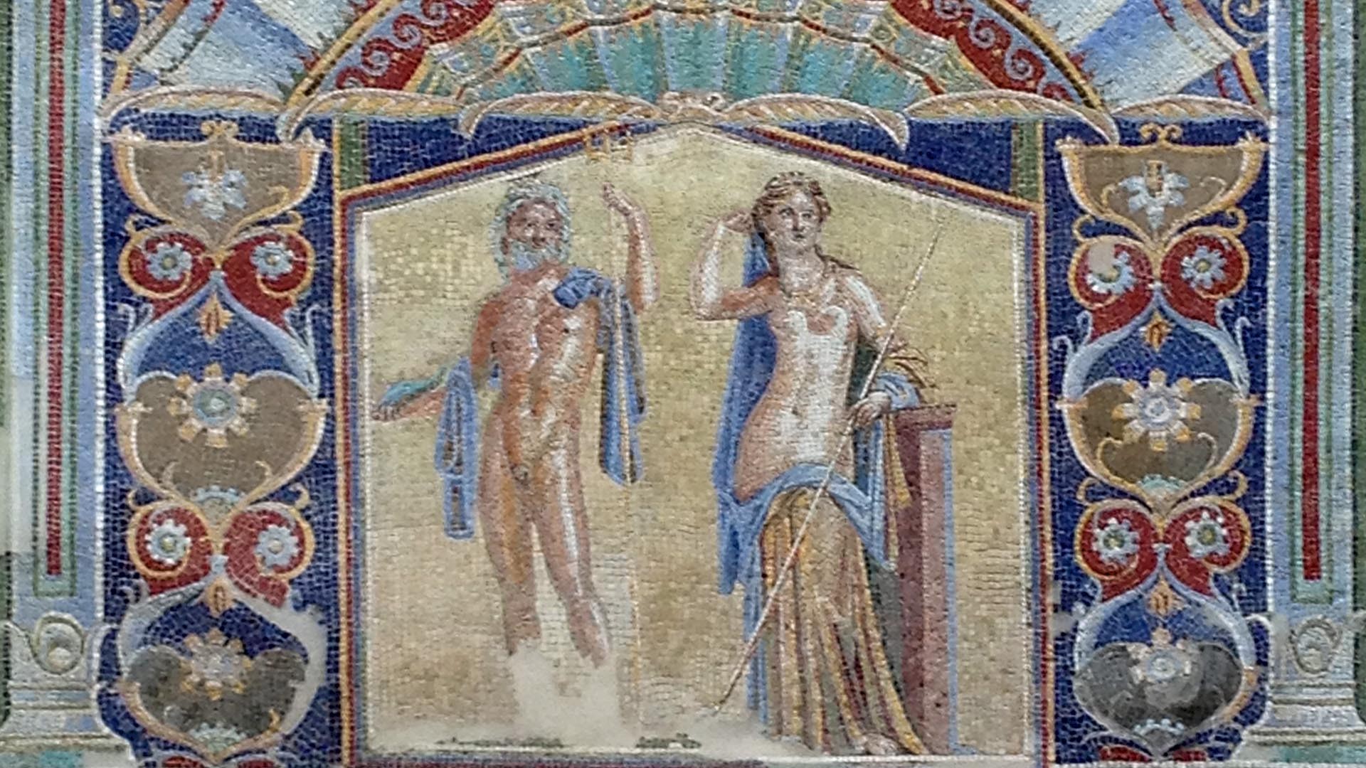 Neptune and Amphitrite mosaic from Herculaneum World Magazine