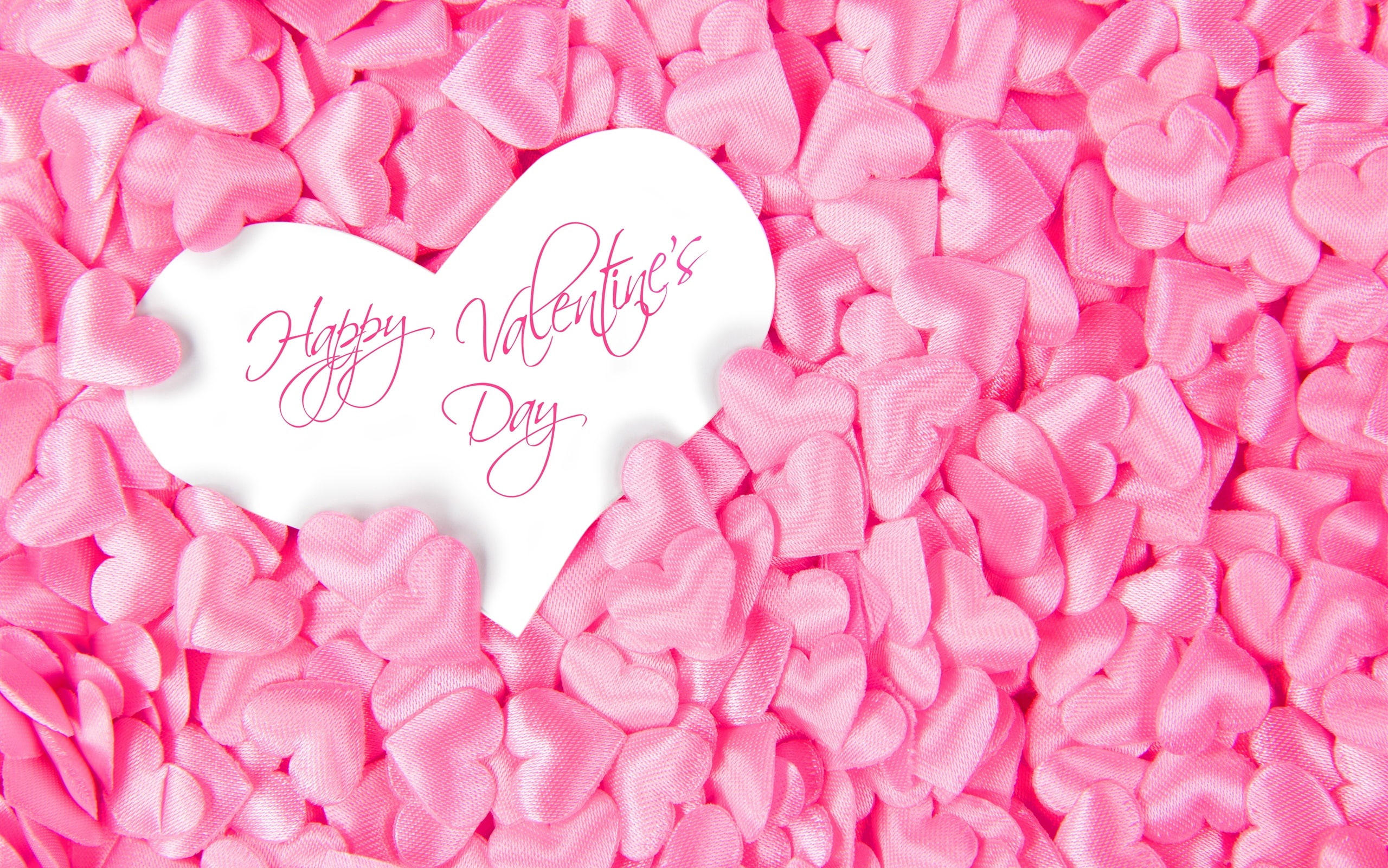 Wallpaper Happy Valentine's Day, many pink love hearts • Wallpaper For You HD Wallpaper For Desktop & Mobile