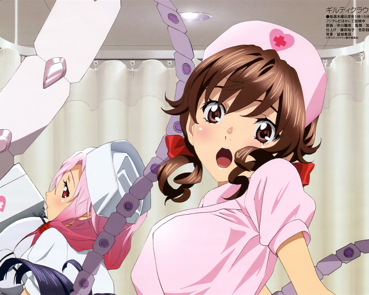 Wallpaper Two anime girls, nurse 3840x2160 UHD 4K Picture, Image