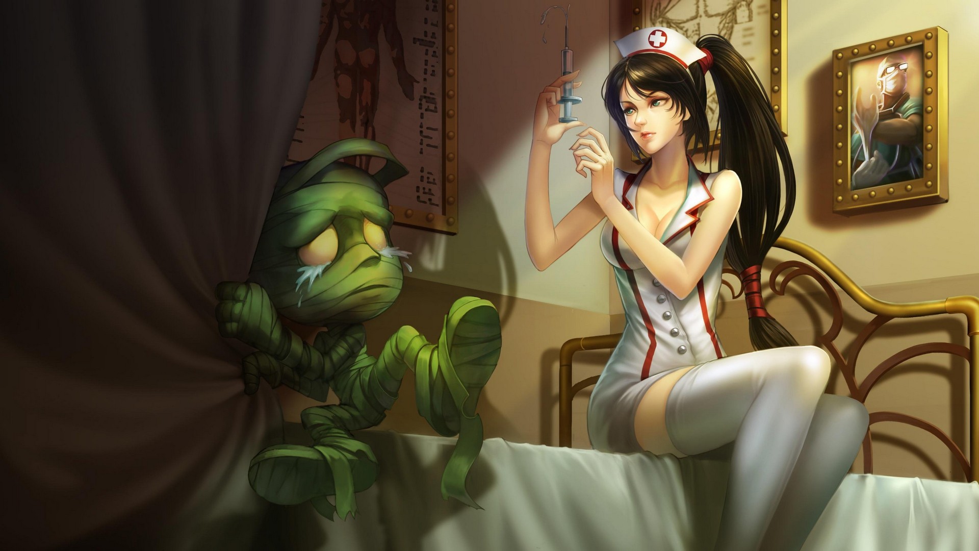 Wallpaper, anime, nurses, screenshot 1920x1080