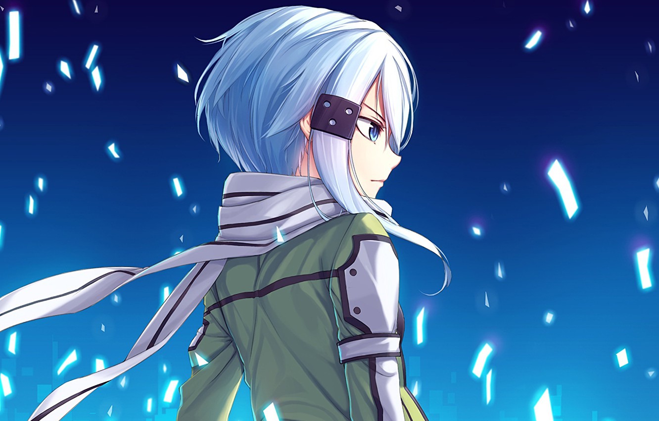 Wallpaper look, anime, art, Fragments, Sword art online, Sword Art Online, Sinon image for desktop, section сёнэн