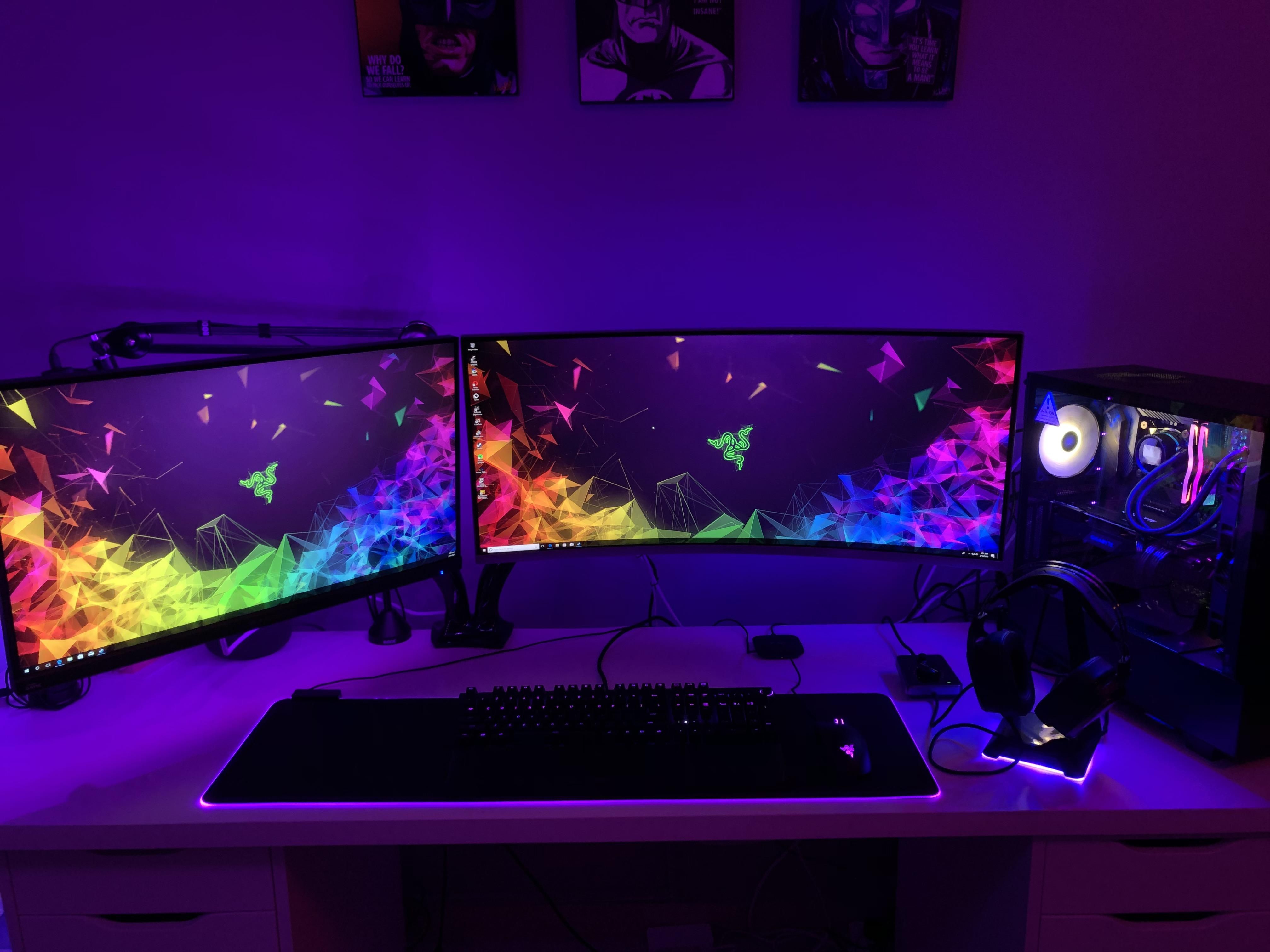 My gaming setup RGB all the way. Gaming room setup, Gaming setup, Setup