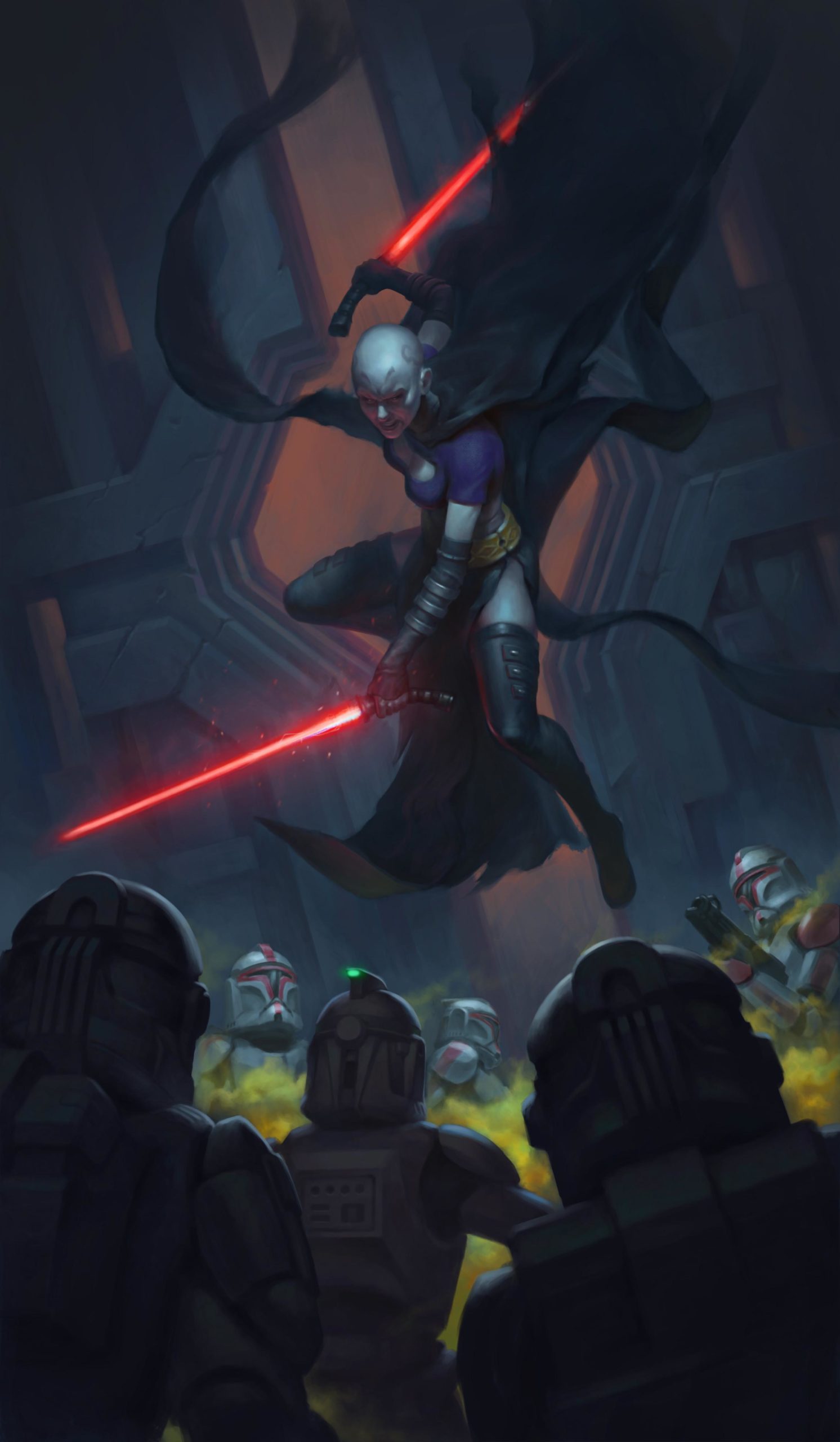 Star Wars, Asajj Ventress by Yury Bobyrev [2332×4000]