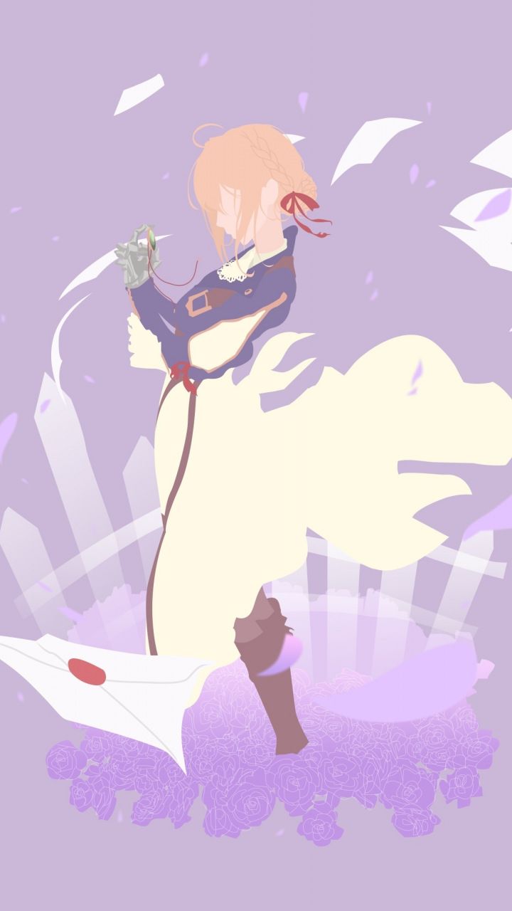 Minimal, Violet Evergarden, anime, 720x1280 wallpaper. Violet evergarden anime, Violet evergarden wallpaper, Anime background