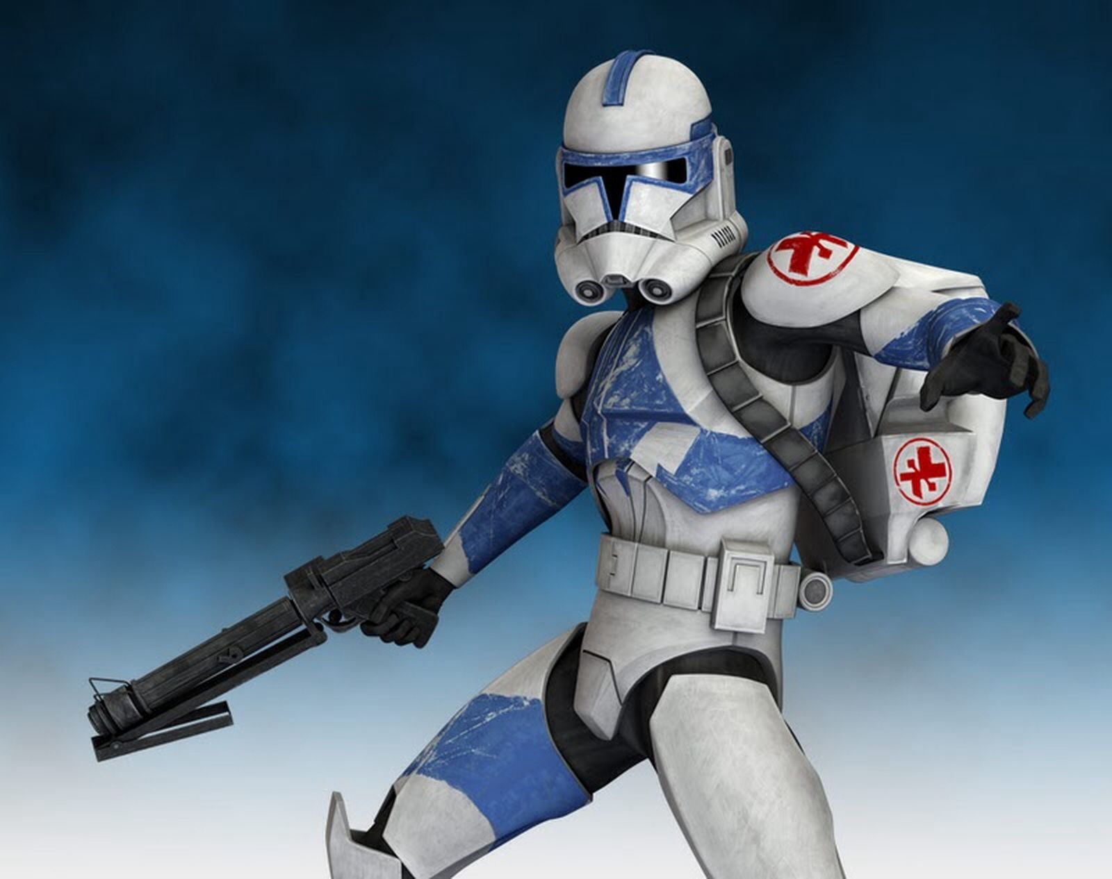 Kix is a clone trooper medic who served in the 501st Legion, a unit in the Galactic Republic's Grand Arm. Star wars picture, Star wars trooper, Star wars