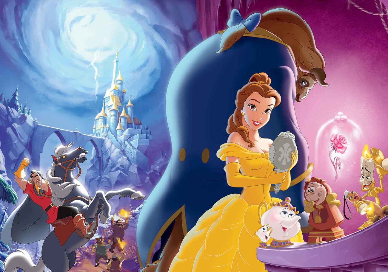 Disney Princesses Belle Beauty Beast Wall Paper Mural. Buy at Abposters.com