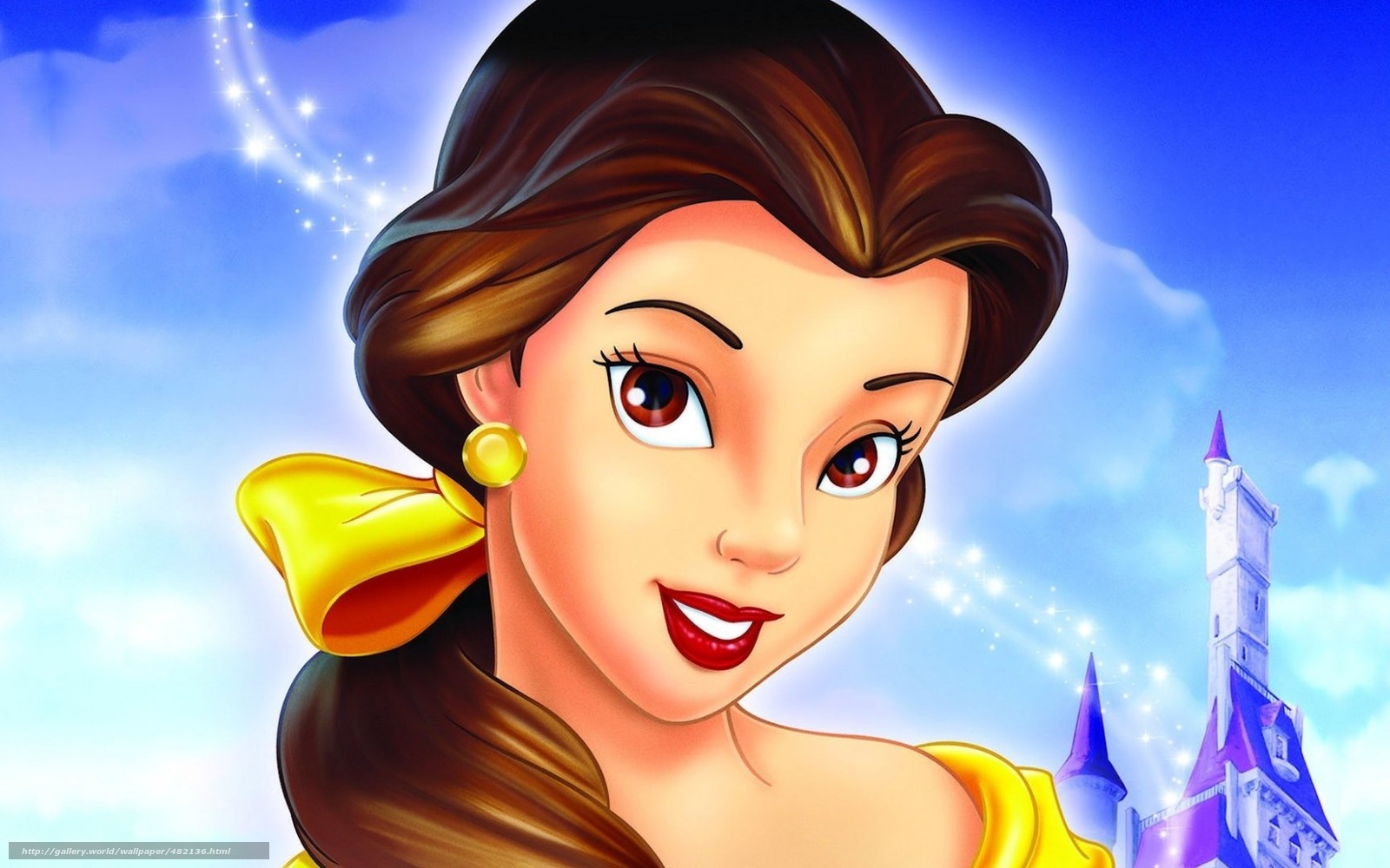 Download wallpaper Beauty and the Beast, Disney, Cartoon, Belle free desktop wallpaper in the resolution 1680x1050